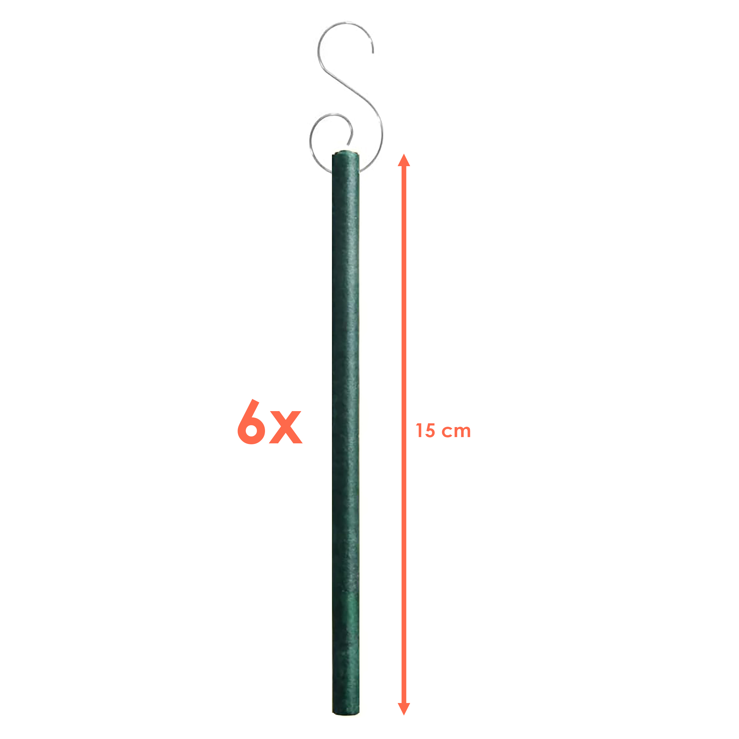 Scentsicles Weihnachtsbaum Duftstäbchen - 6 Stück Zimt Orange - Duftsticks für den Christbaum inklusive Haken