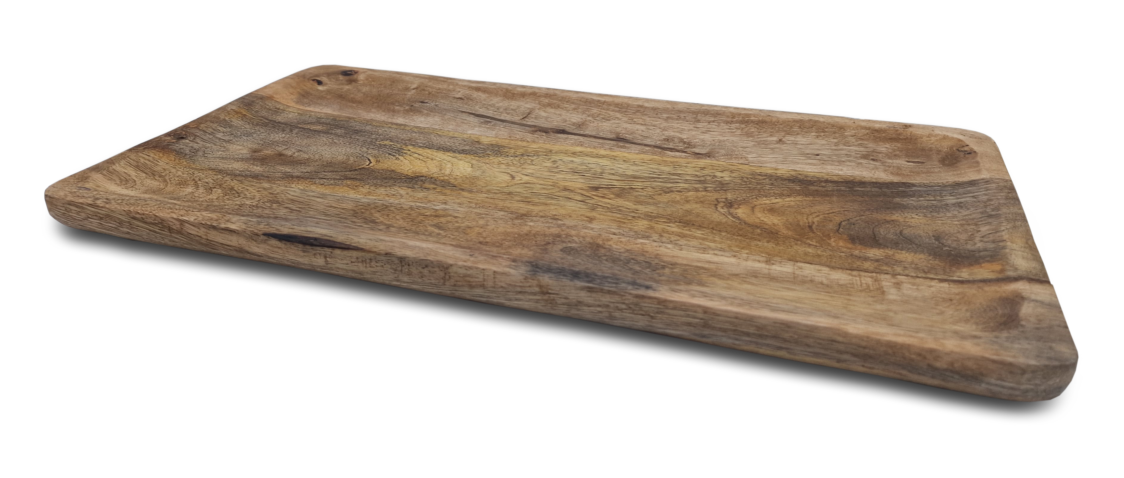 Mango Servierplatte lebensmittelecht - Größe wählbar - Holz Tablett für Speisen oder Deko