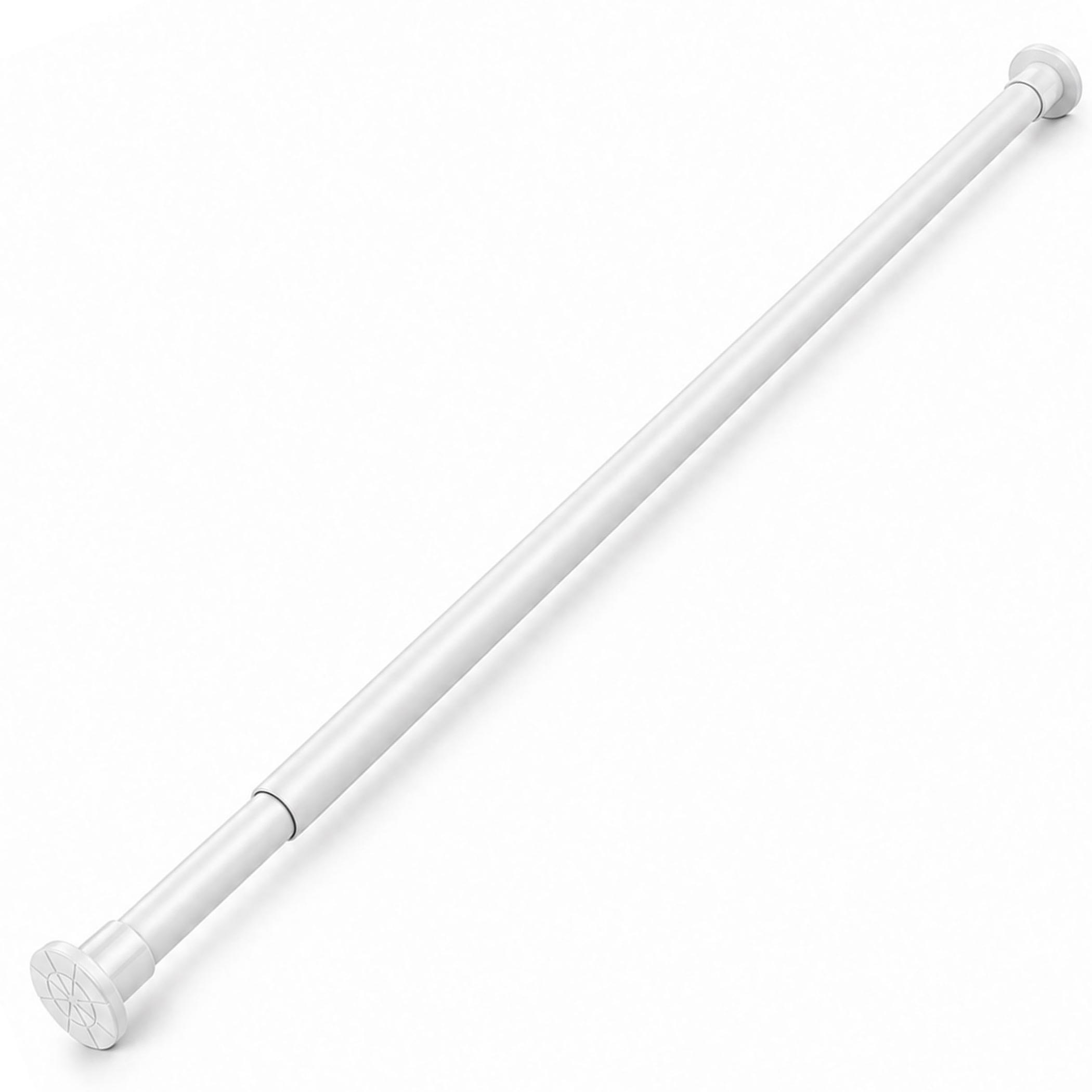Metall Teleskopstange ausziehbar weiß zum Einklemmen - 88-158 cm - Gardinenstange ohne Bohren stufelnlos verstellbar