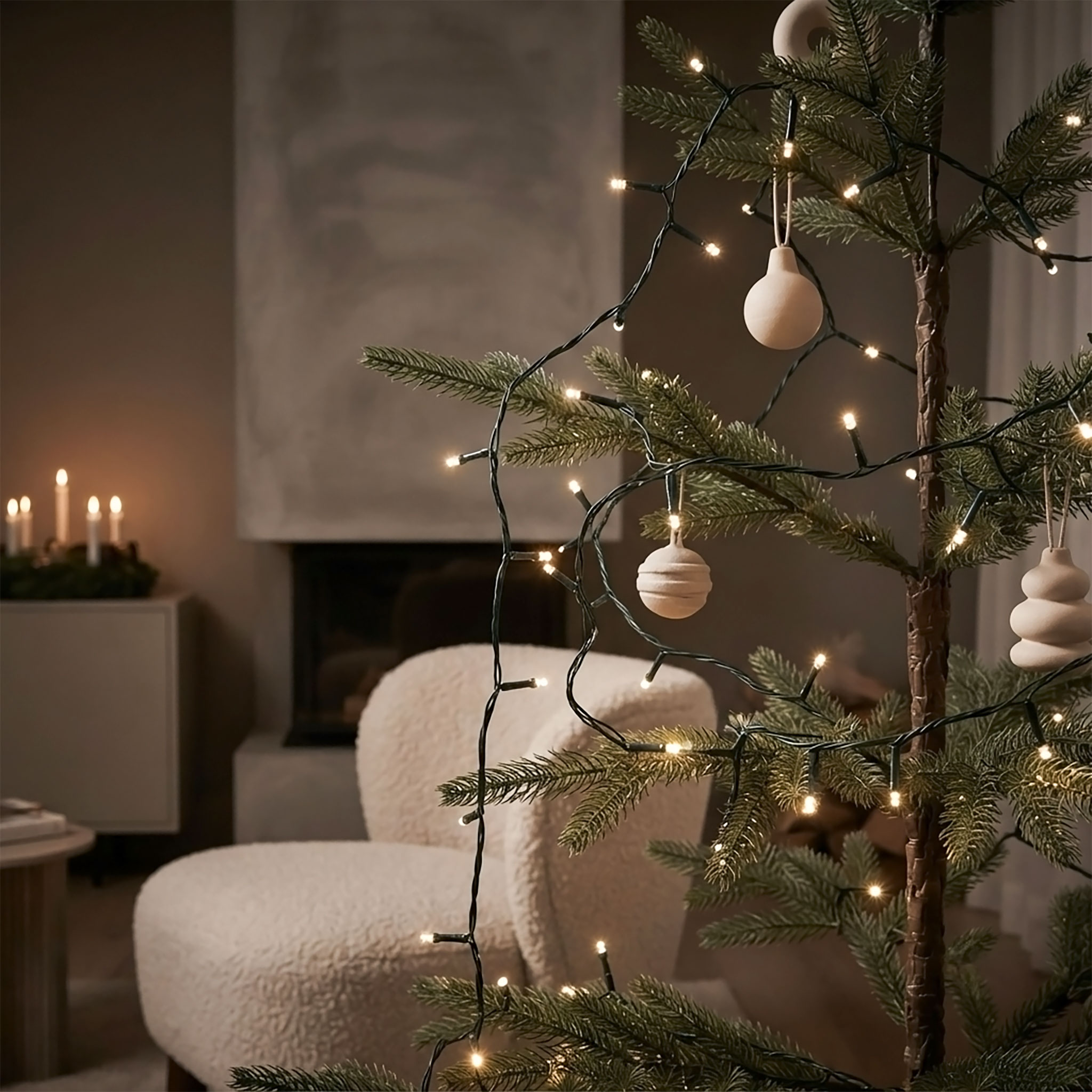 LED Weihnachts Lichterkette warm weiß - 8 Längen / 40-720 LED - Garten Deko Beleuchtung