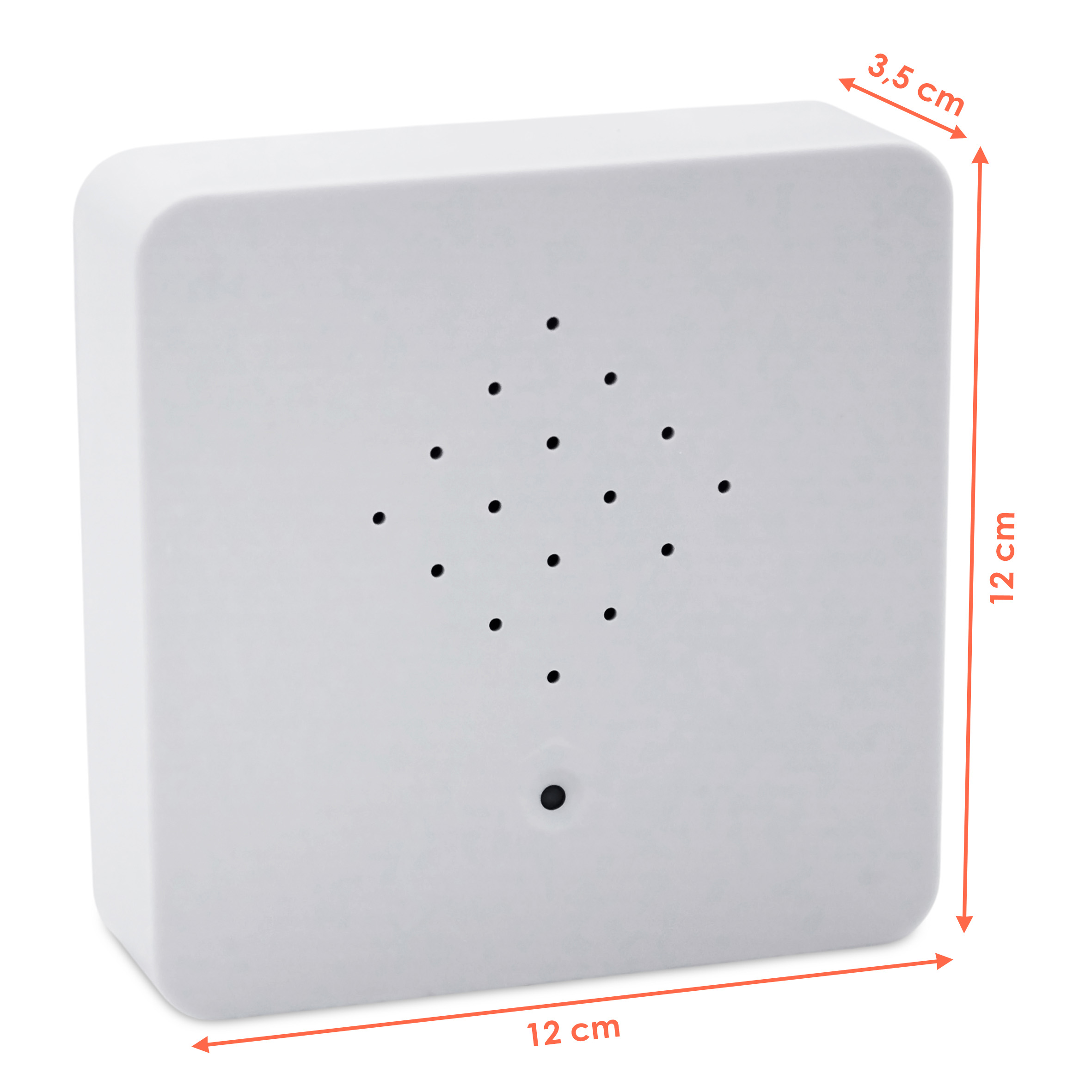 Soundbox mit Meeresrauschen - weiß / 12 cm - Lautsprecher mit beruhigendem Rauschen des Meeres