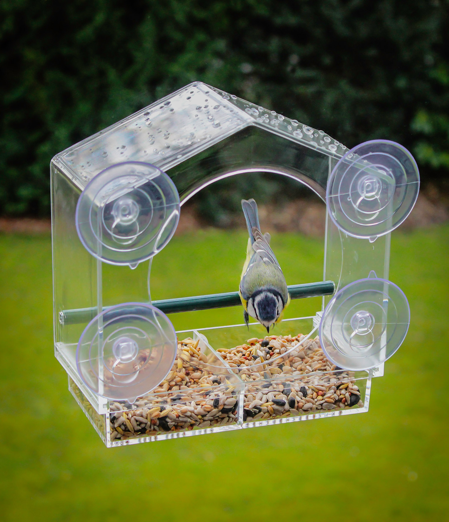 Fenster Futterhäuschen für Vögel - 20 x 18 cm