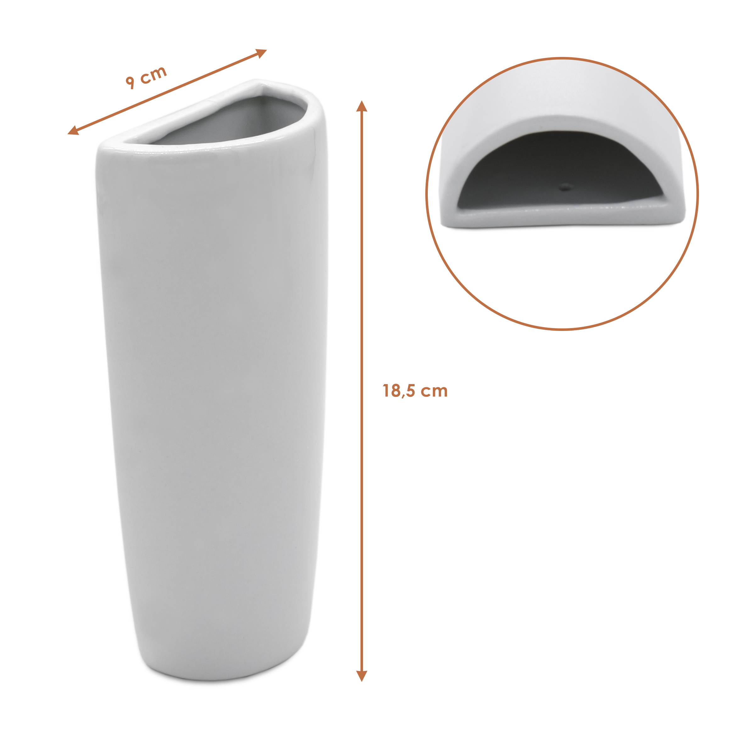 Keramik Luftbefeuchter halbrund für Heizkörper 4er Set - 19 x 9 cm - Wasserverdunster zum Einhängen an Heizkörpern