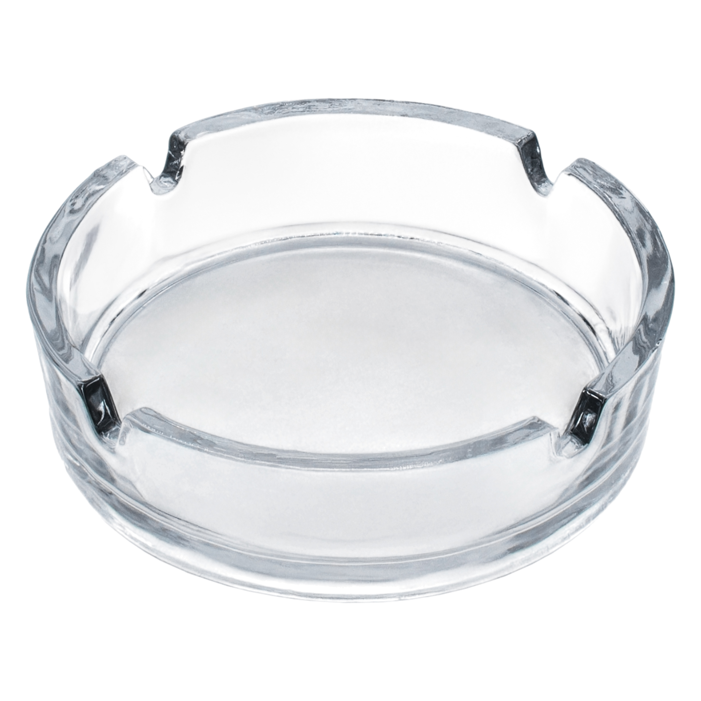Glas Aschenbecher 10 cm - RUND oder ECKIG - Klassischer Tisch Ascher im 6er oder 24er Set