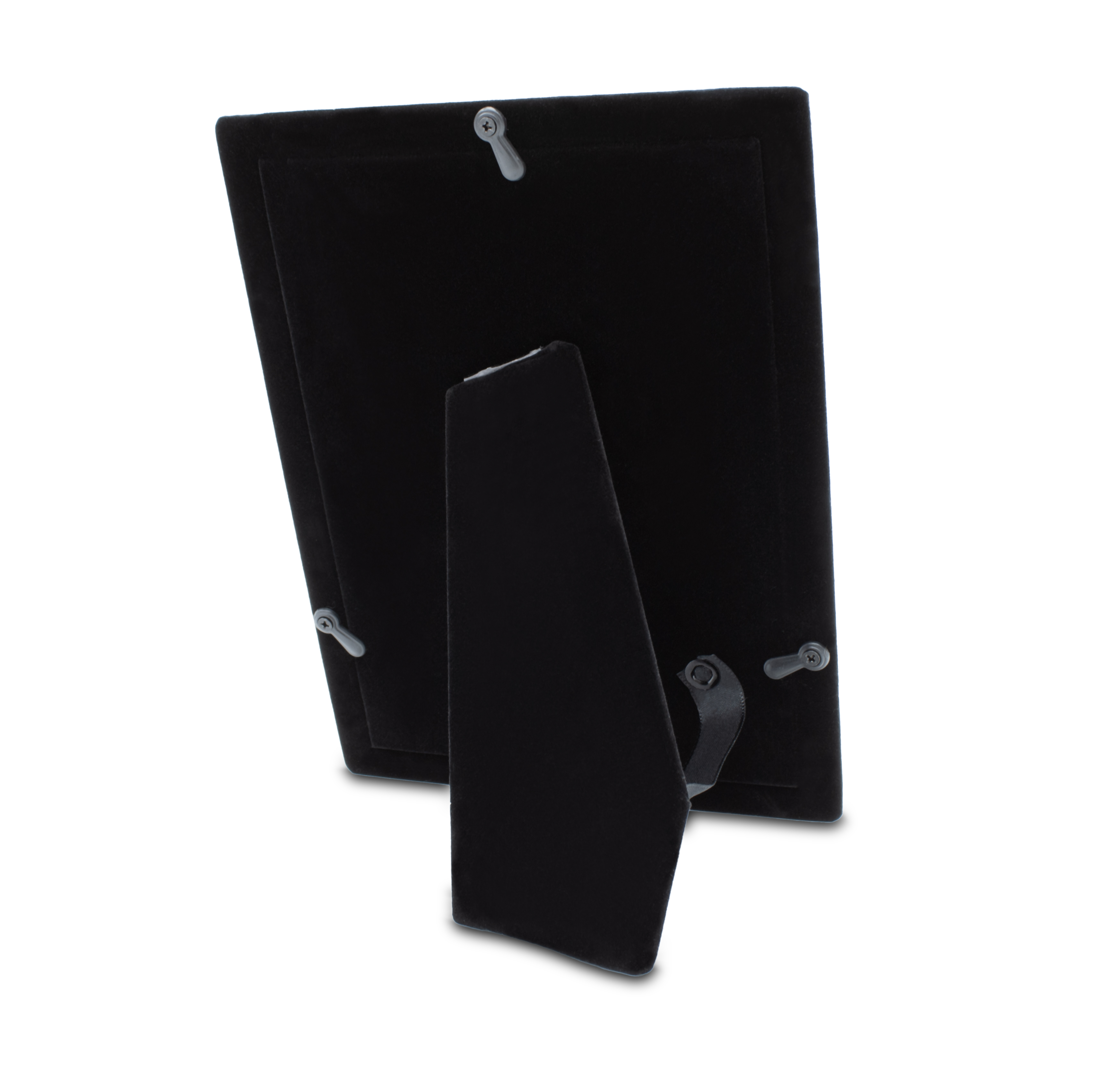 Fotorahmen mit flachem breitem Rahmen aus Metall in silber - für 15 x 20 cm - Bilderrahmen zum Stellen für Hoch- und Querformat Fotos