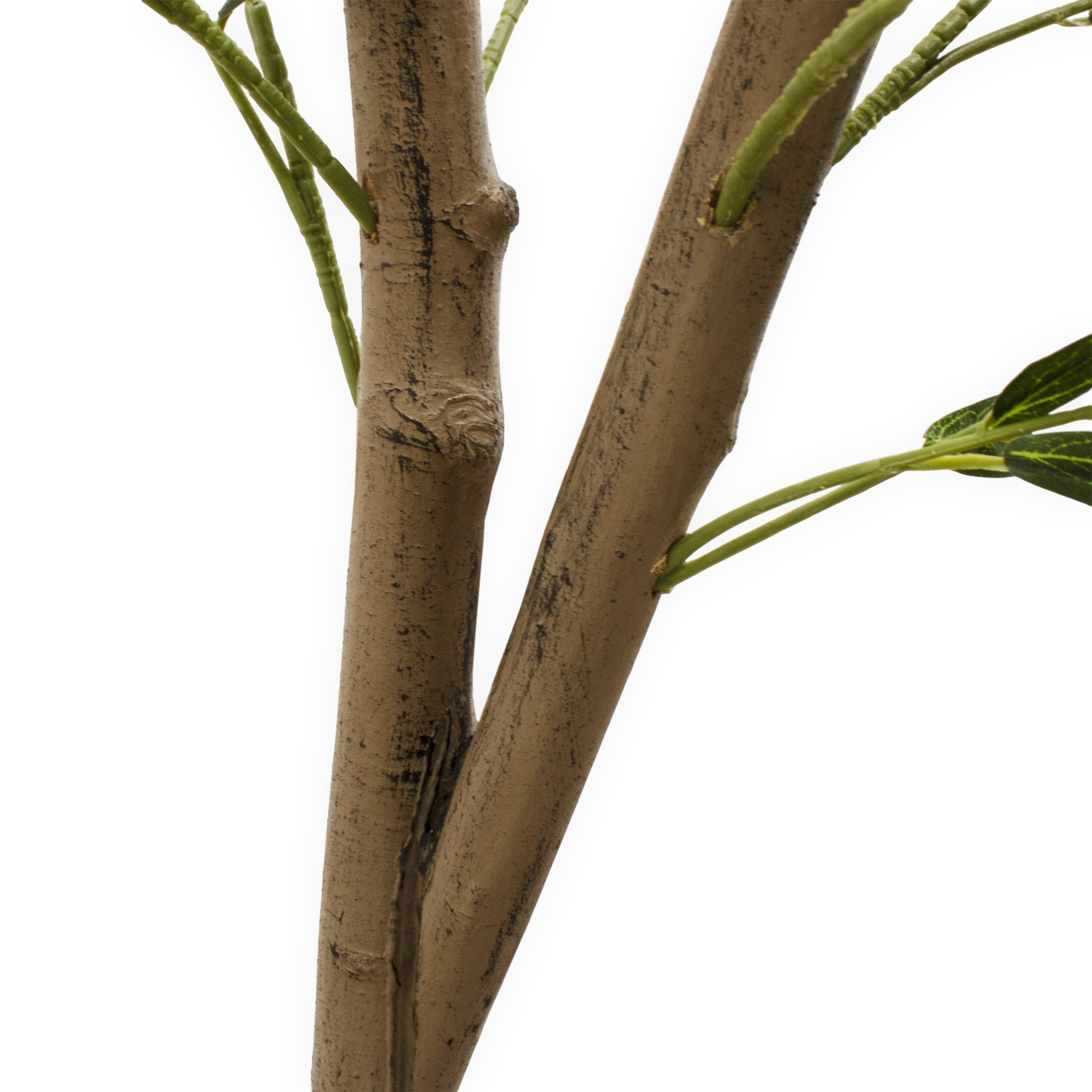 Olivenbaum Kunstpflanze im schwarzen Topf mit 20 Oliven - 120 x 60 cm - Künstlicher Baum im Blumentopf mit 580 Blättern