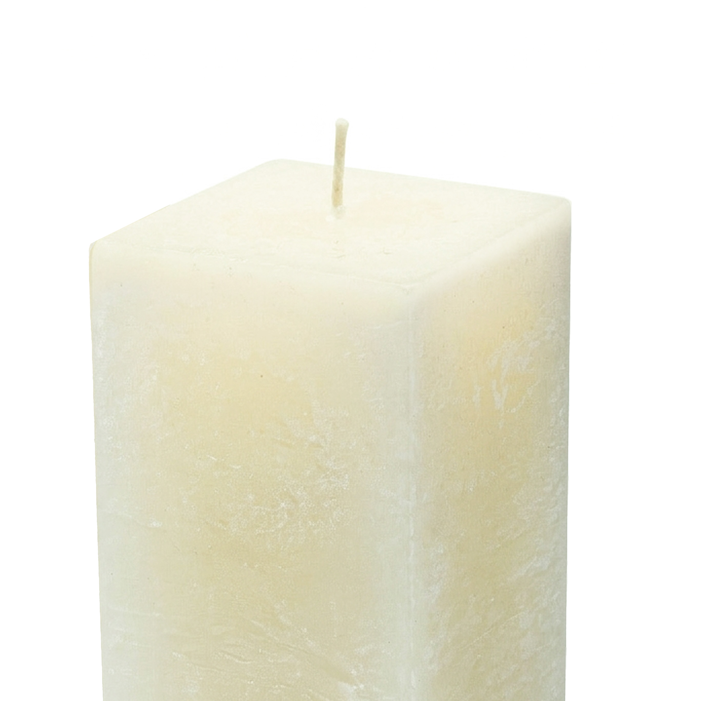 Echtwachs Stumpenkerze rustikal 2er Set 13 x 7 cm - creme - Advents Kerze unparfümiert 65 Stunden Brenndauer