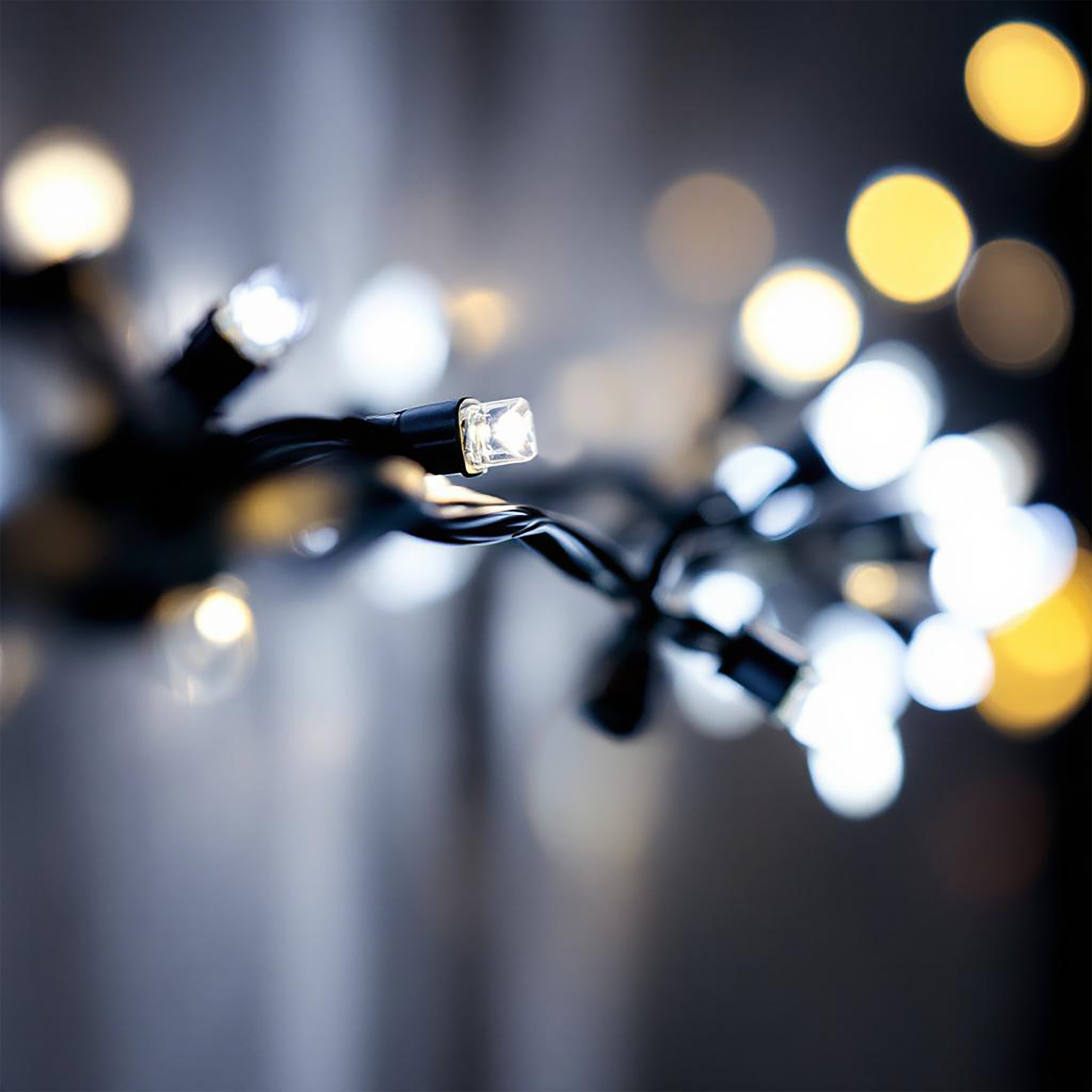 LED Weihnachts Lichterkette kalt weiß - 40 LED - Deko Garten Beleuchtung für Innen und Außen