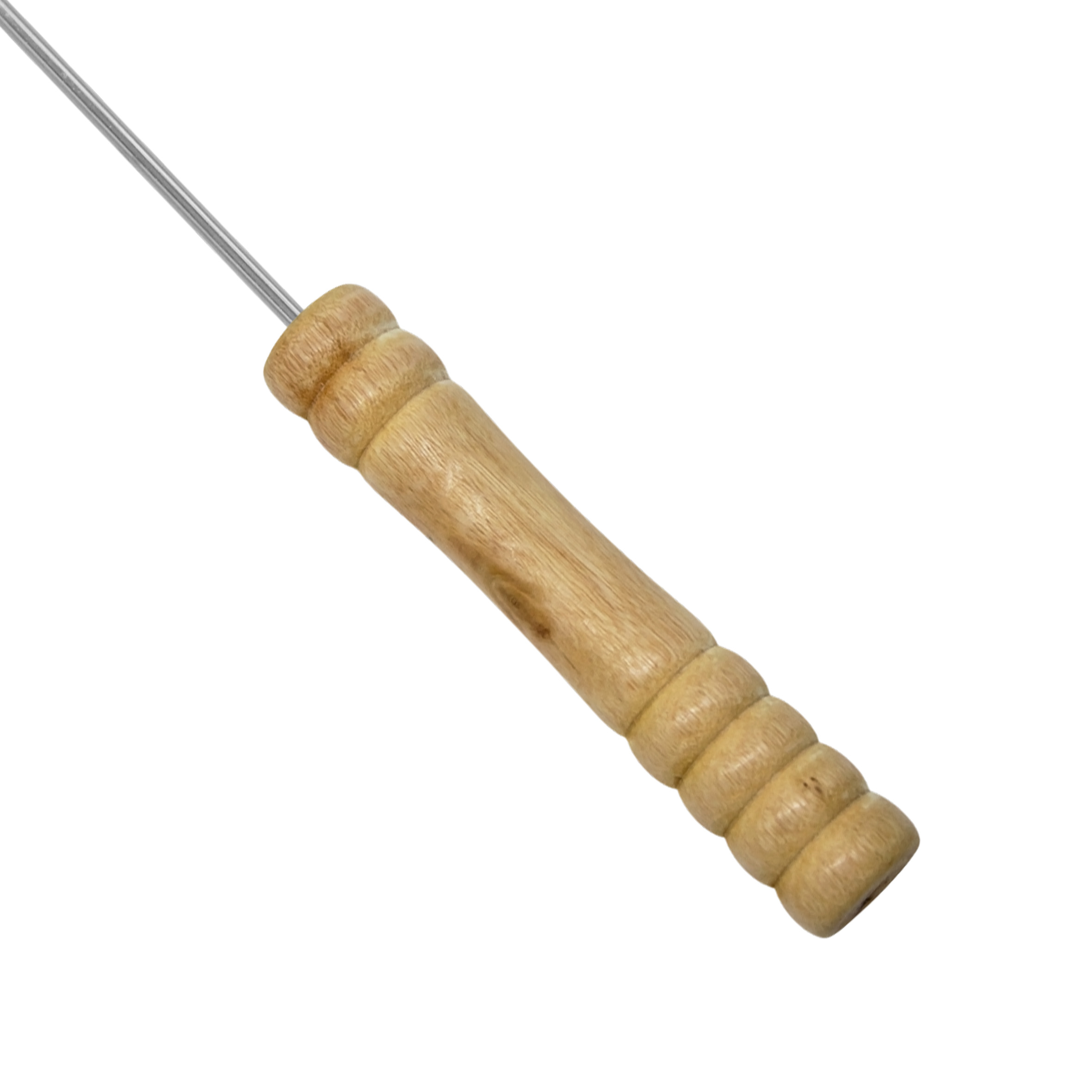 Edelstahl Grillspieß 75 cm U-Form mit Holzgriff - 4er Set - Camping Lagerfeuer Spieß lang mit Griff