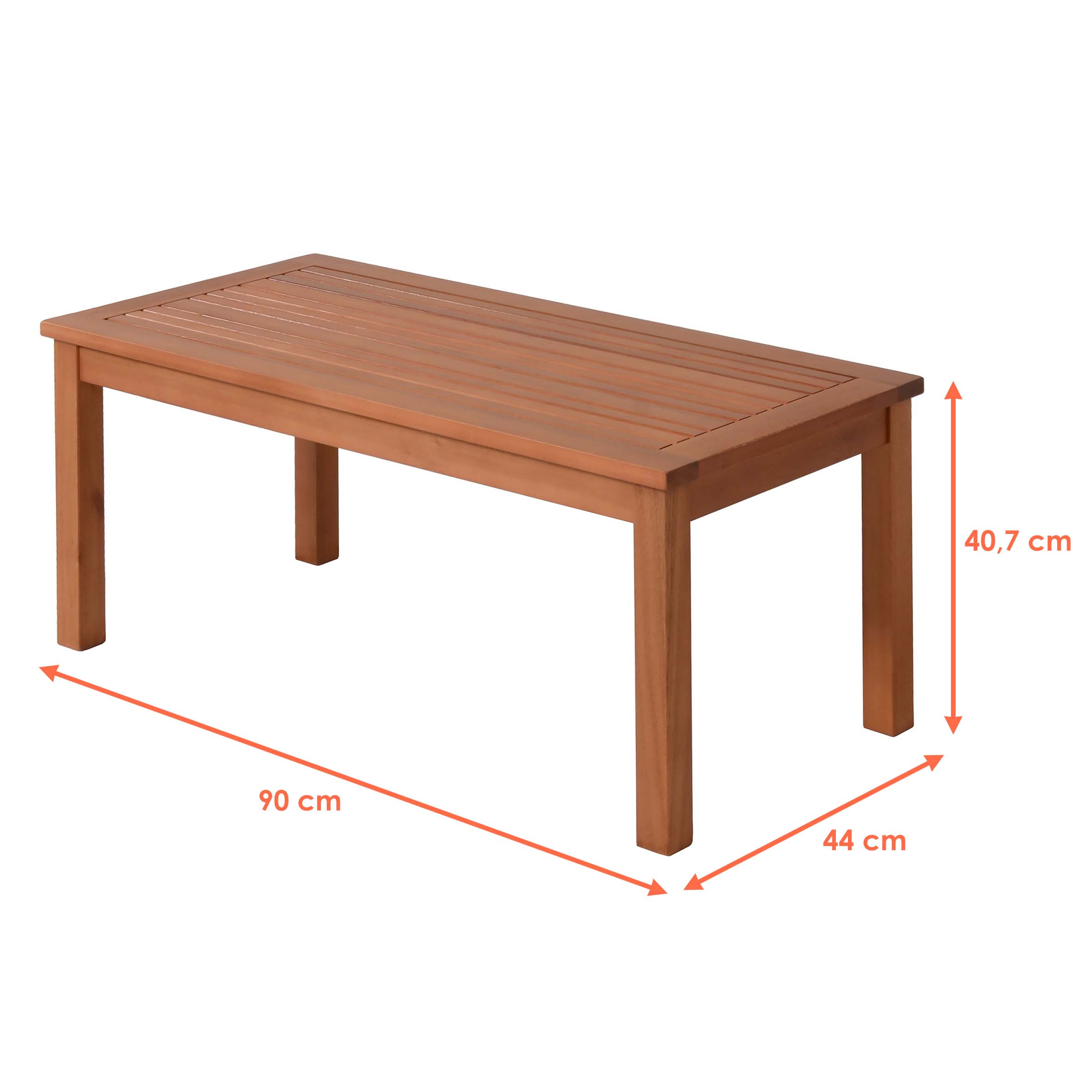 Beistelltisch aus Eukalyptus Holz - 90 x 44 cm
