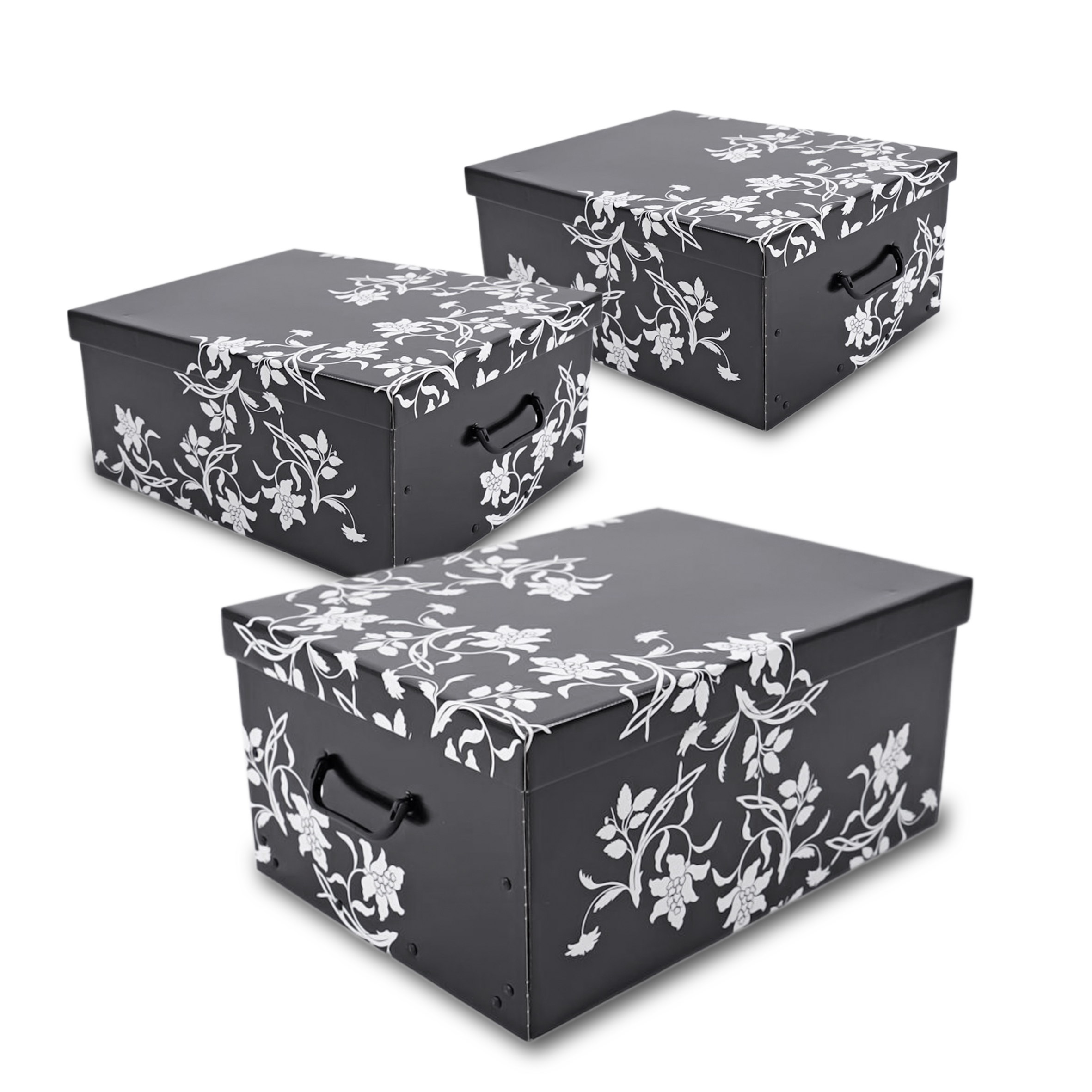 3er Set Aufbewahrungsbox - 51 x 37 cm - verschiedene Motive