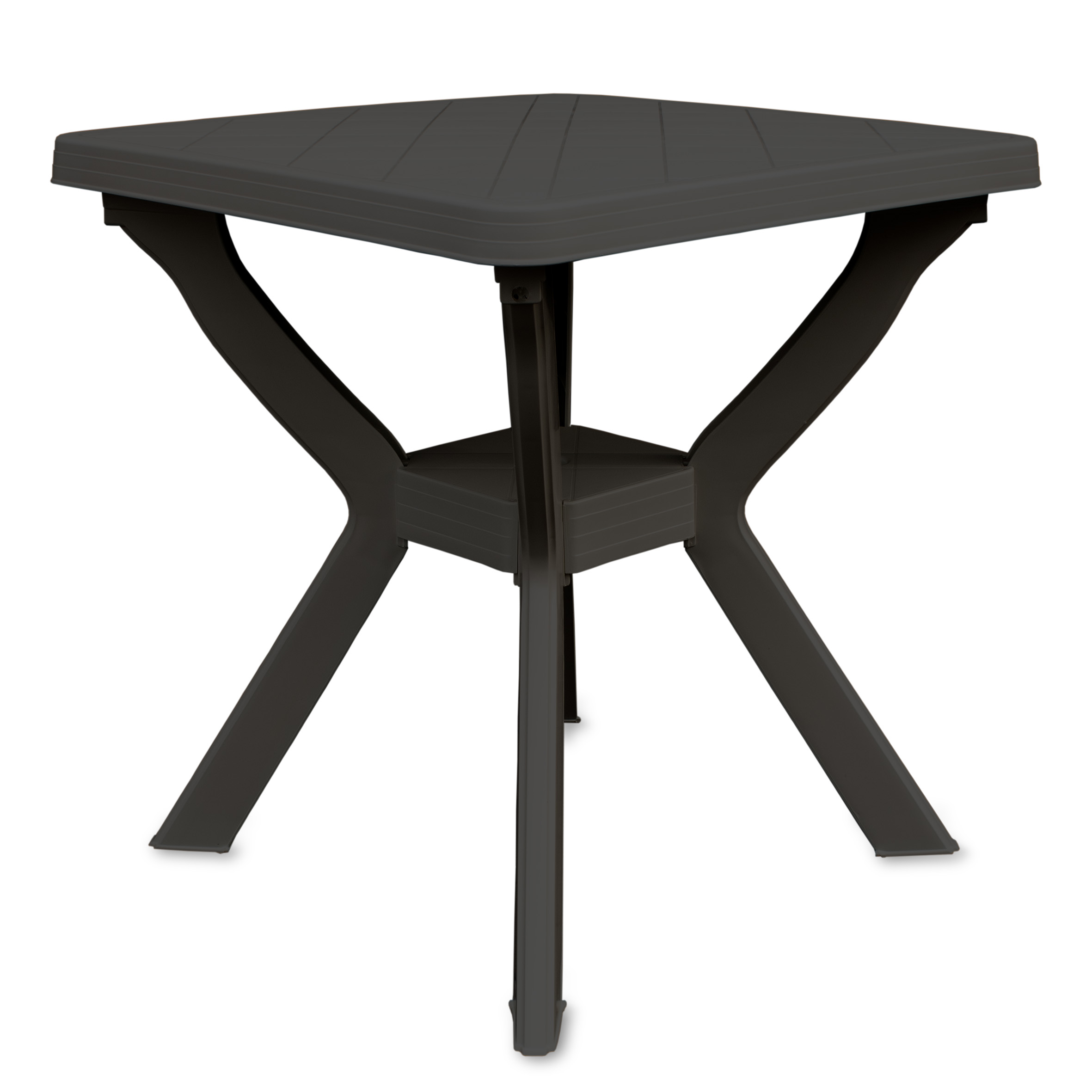 Kunststoff Gartentisch quadratisch 70 cm - anthrazit - Campingtisch im klassischen Design