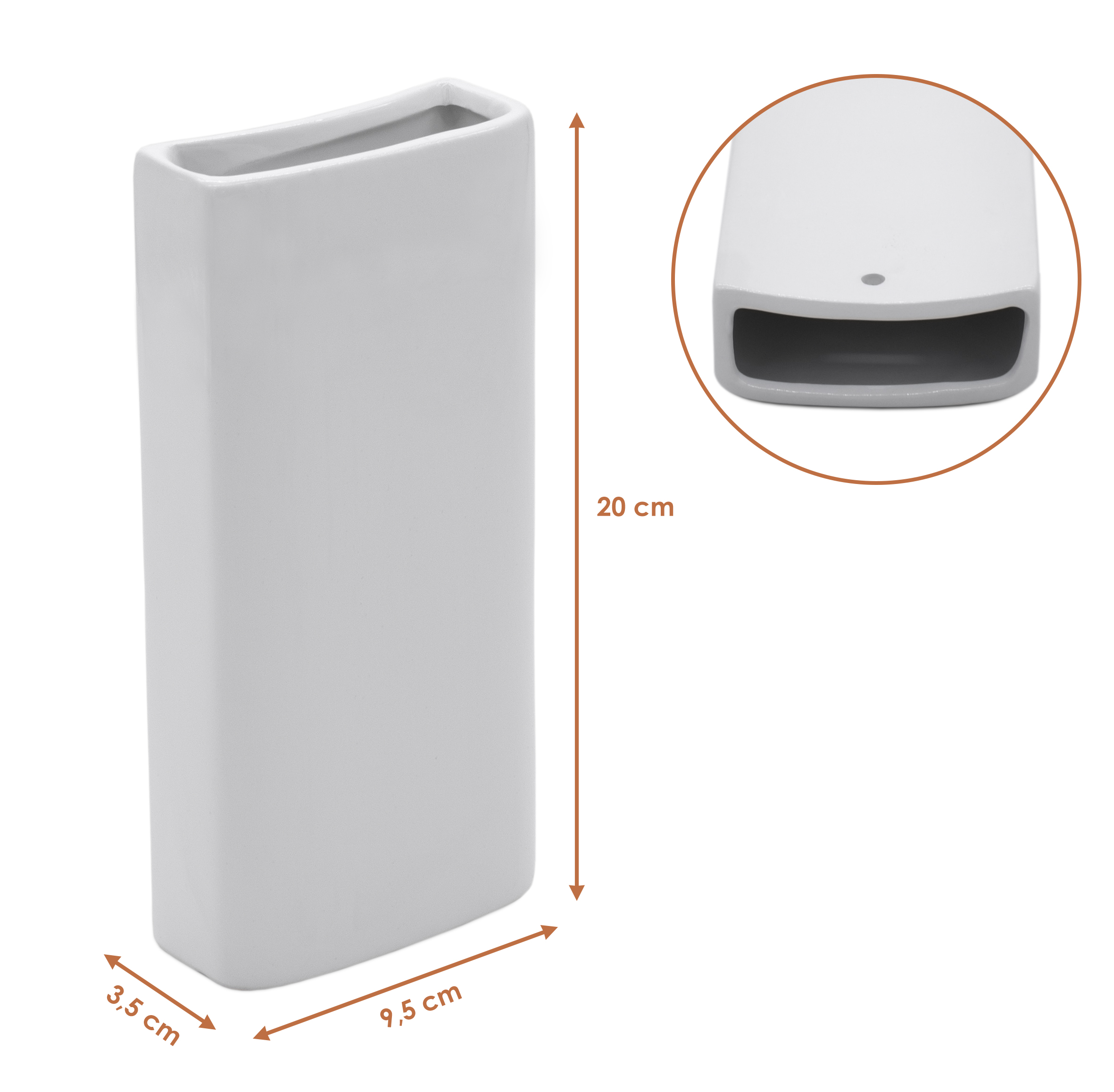 Keramik Luftbefeuchter eckig für Heizkörper 4er Set - 20 x 9 cm - Wasserverdunster zum Einhängen an Heizkörpern