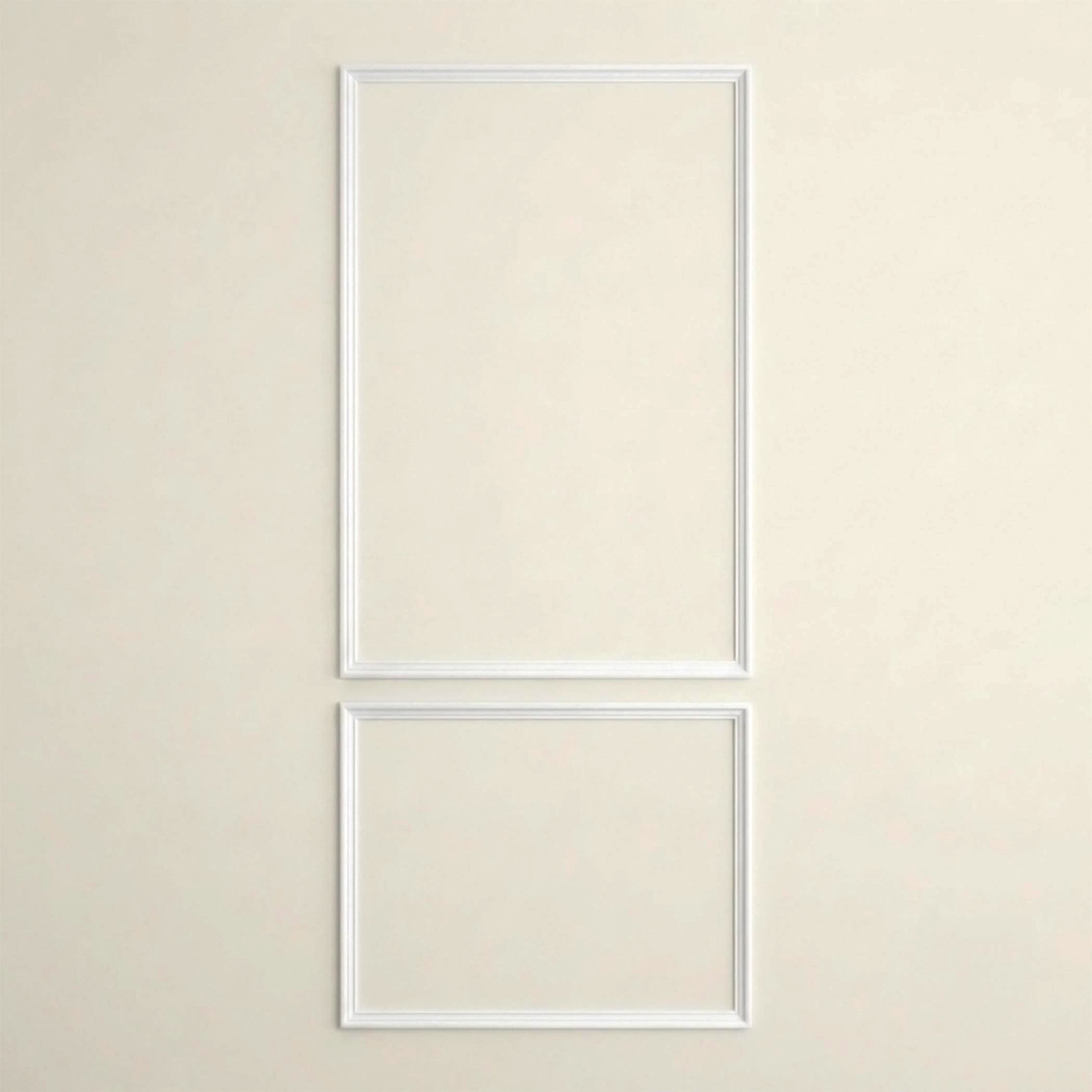 Zierleisten Set 8-teilig aus Polystyrol weiß vorgeschnitten - für 1x 80x60 cm & 1x 120x80 cm - Stuckleiste 8 Stück für Wand und Deckendekoration