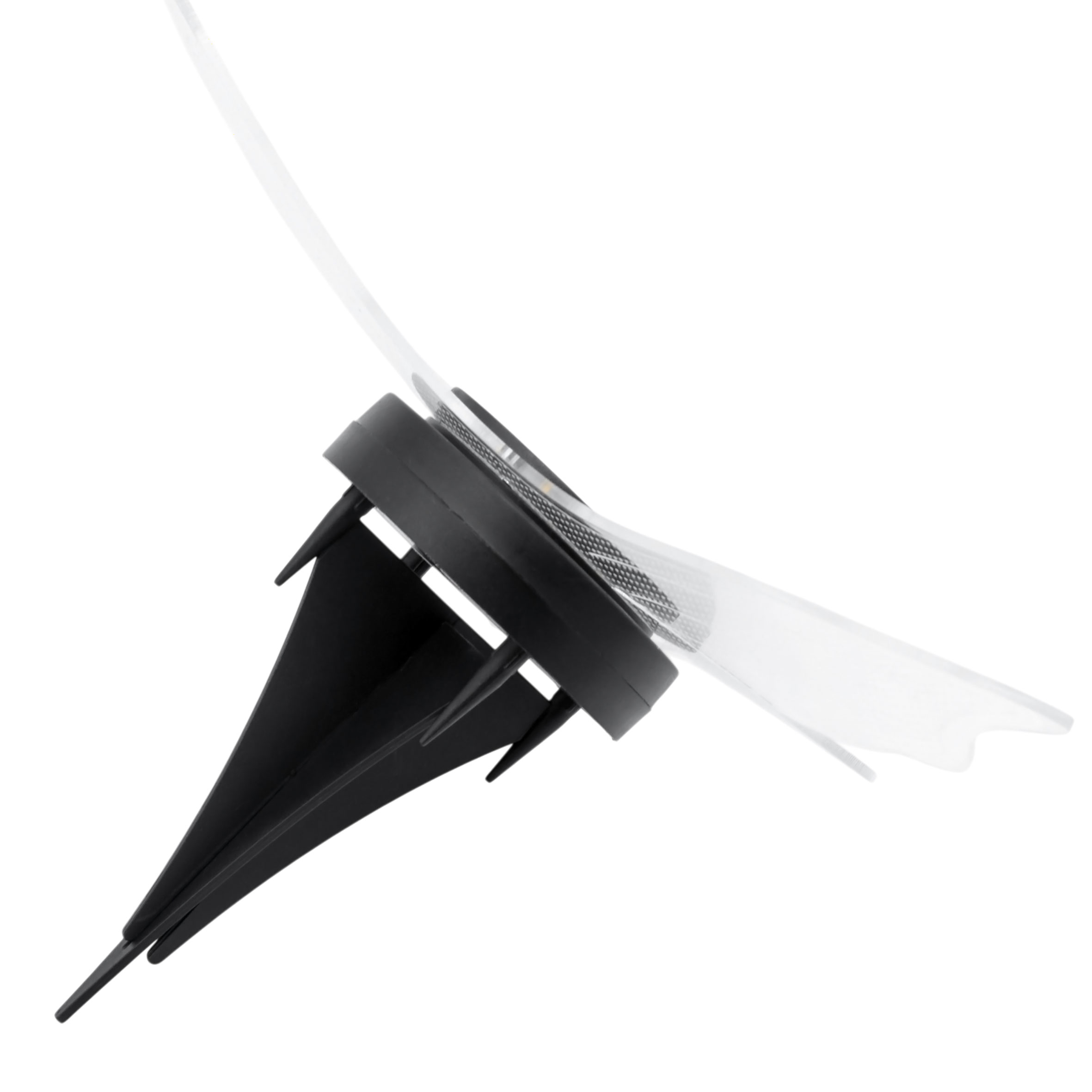 LED Solar Wandlampe Schmetterling transparent - 25 cm - Deko Wandleuchte warm weiß für Außen
