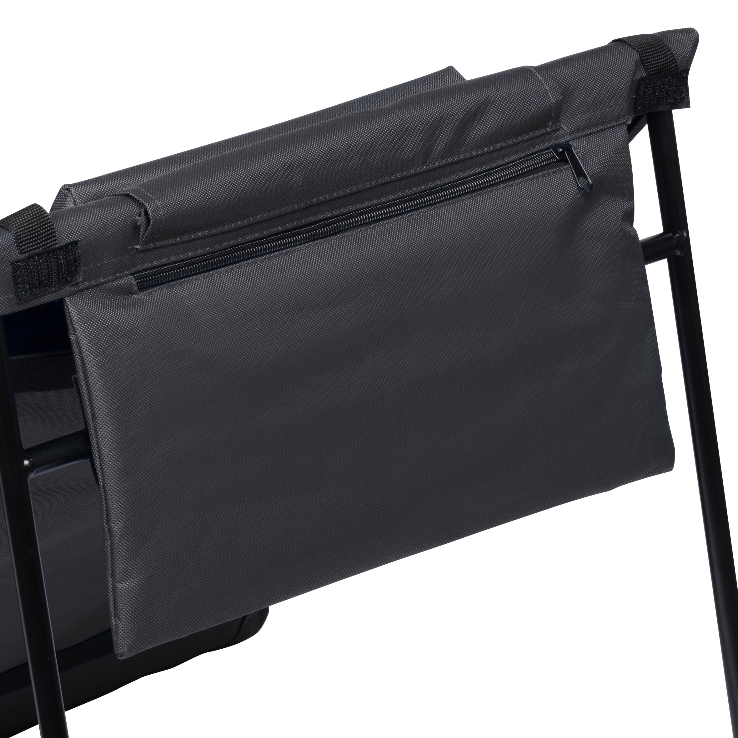 Strandmatte 2er Set klappbar mit verstellbarer Rückenlehne - dunkelgrau - Liegematte faltbar 145 x 48 cm mit Kopfkissen