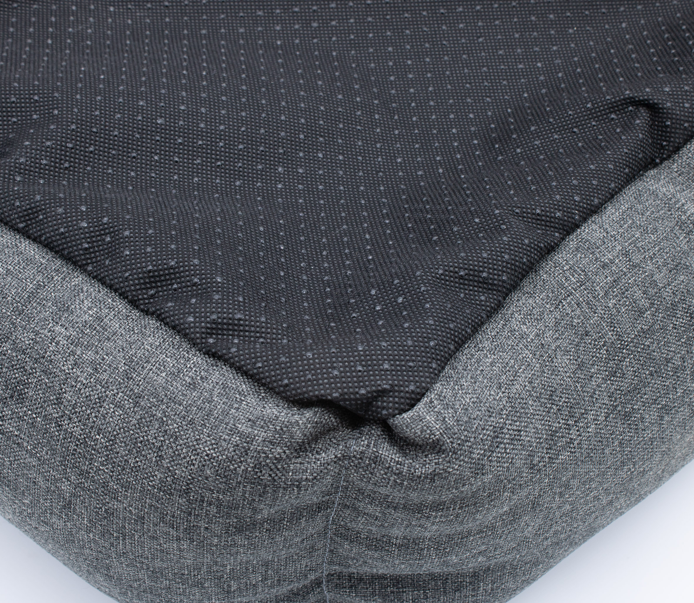 Plüsch Heimtier Korb in grau mit entnehmbarem Kissen - 82 x 60 cm - Hundebett mit rutschfester Unterseite