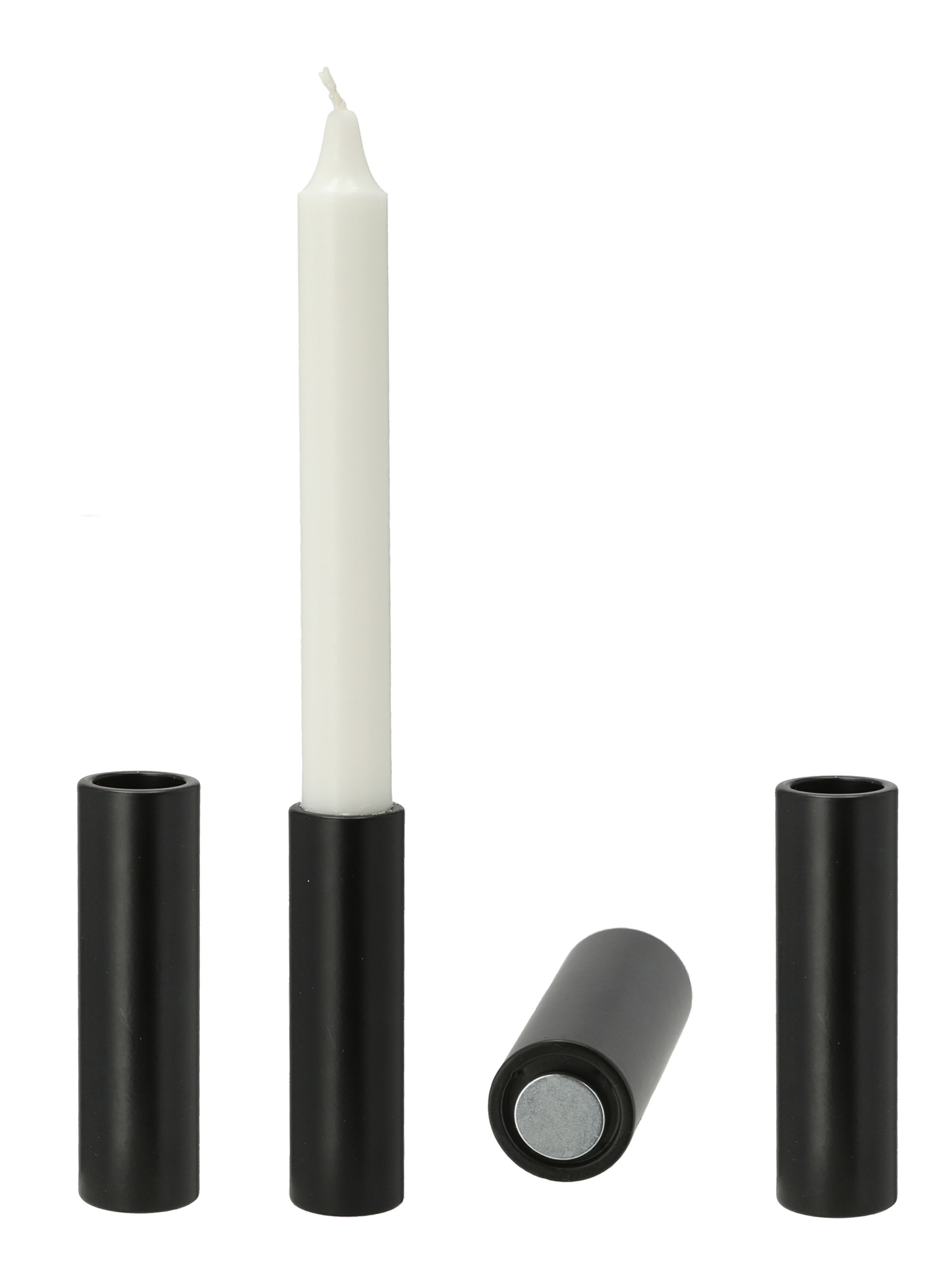 Magnet Stabkerzen Halter 4er Set - Farbe und Größe wählbar - Metall Tafel Kerzen Ständer magnetisch