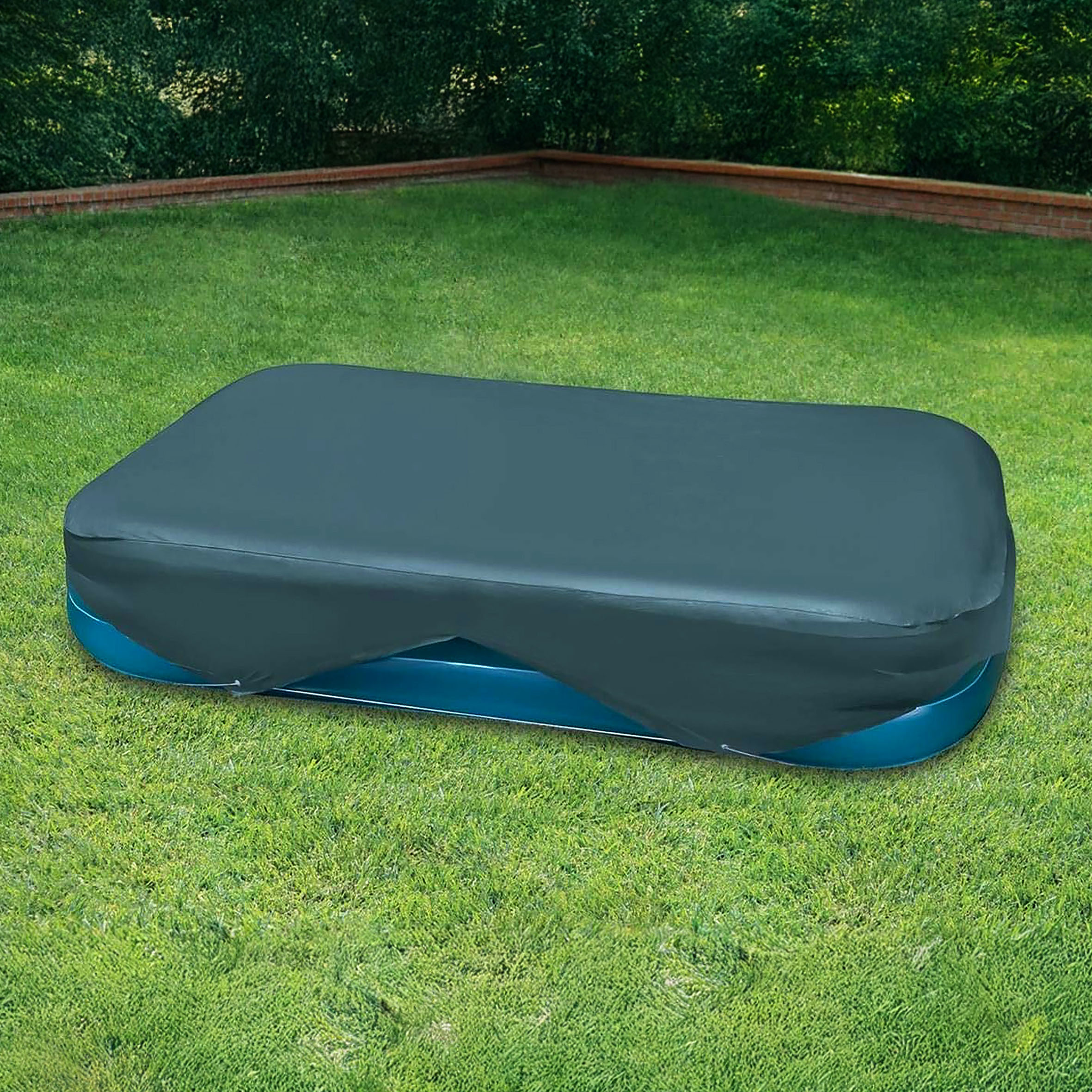 Intex Poolabdeckung rechteckig blau - 305 x 183 cm - Schutzplane für Schwimm-Center Falmily Pool