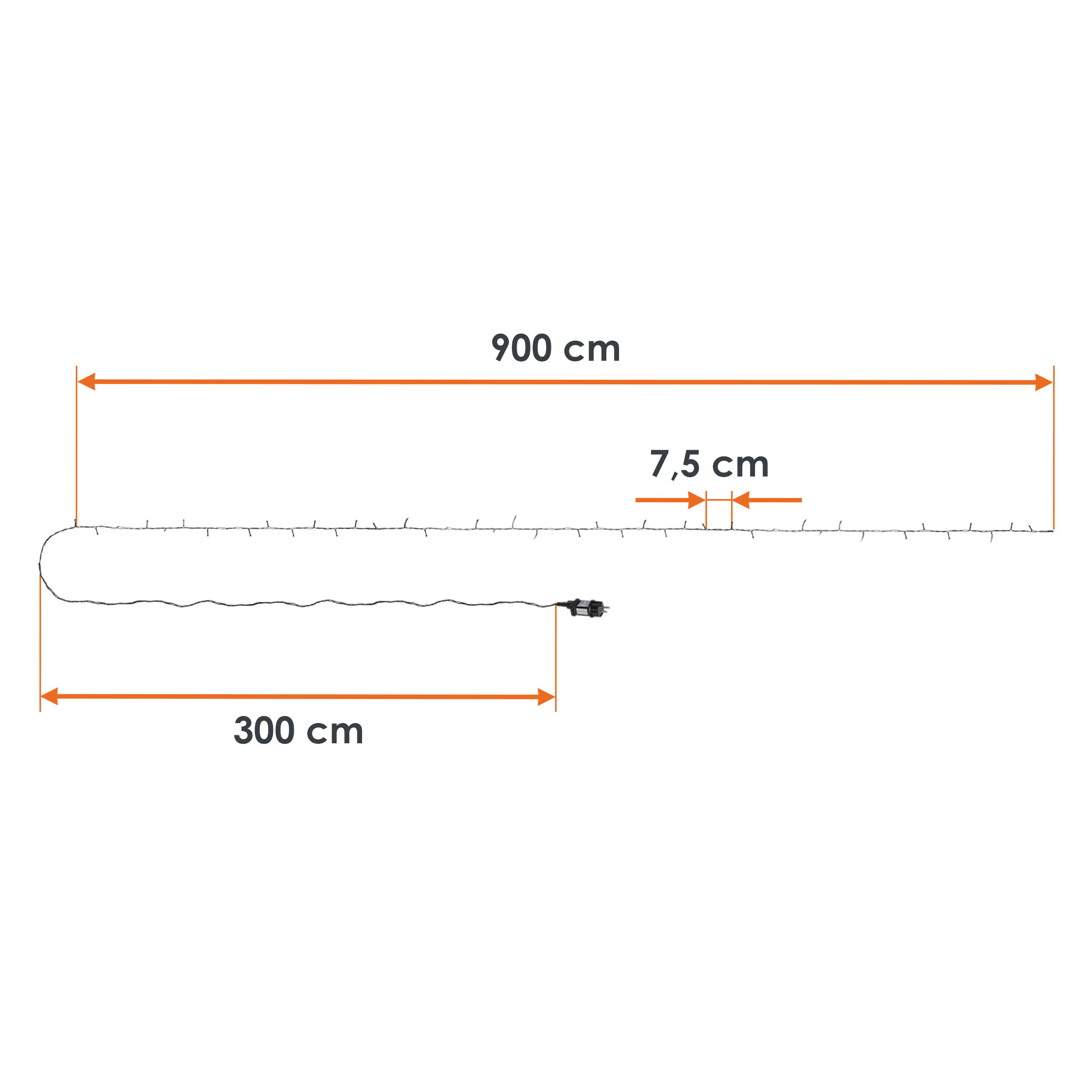 LED Weihnachts Lichterkette warm weiß - 8 Längen / 40-720 LED - Garten Deko Beleuchtung
