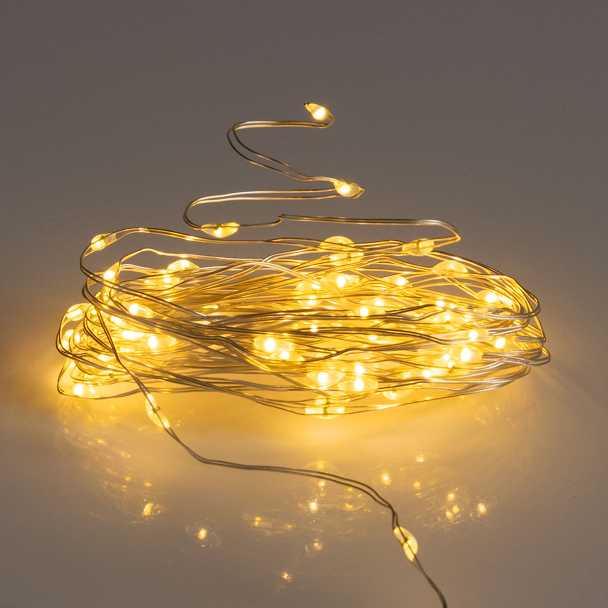 Draht Lichterkette 160 LED / 795 cm - warm weiß - Deko Beleuchtung für Außen und Innen