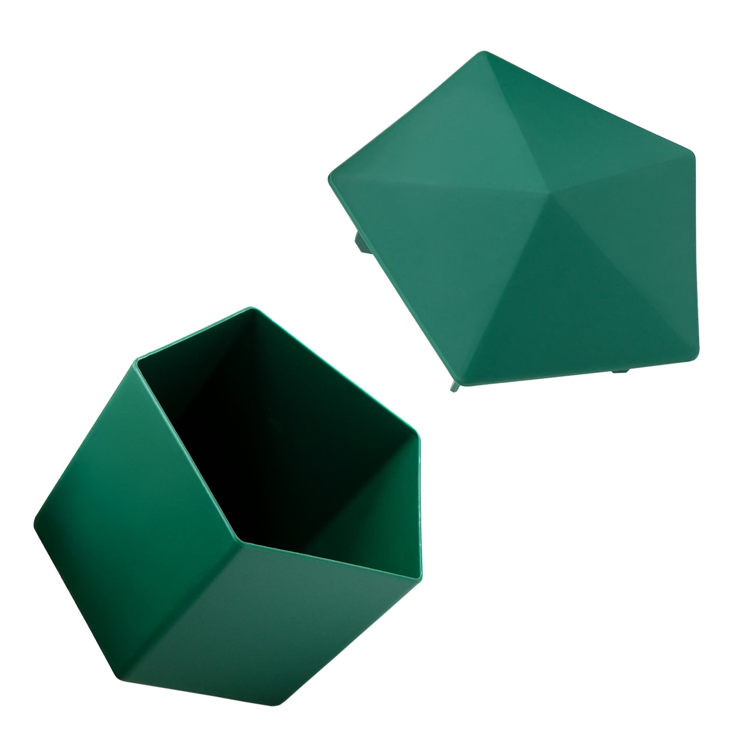 Kunststoff Schneckenfalle eckig 4er Set grün - 12 x 12 cm - Schneckenschutz für Gemüsebeete