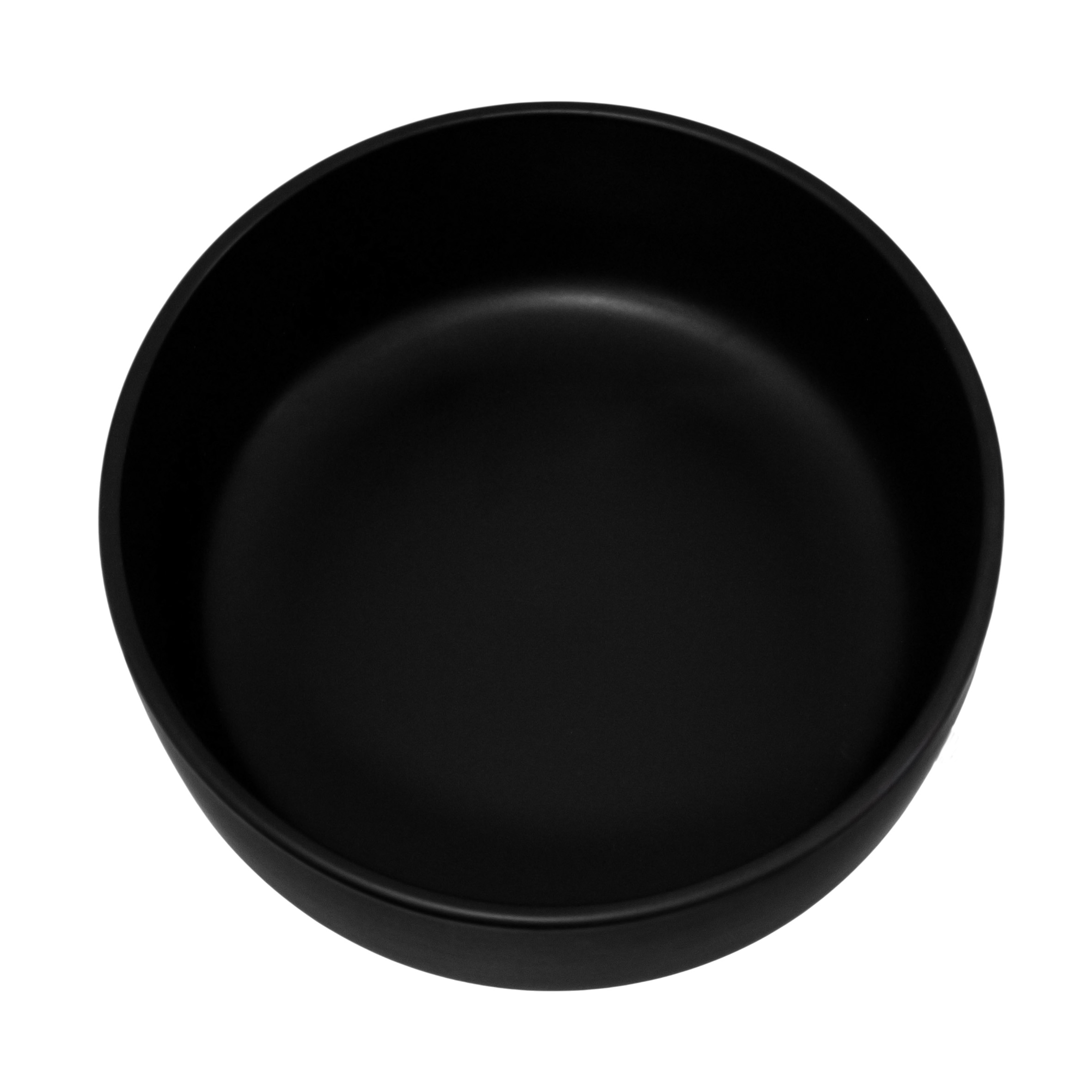 Feinkeramik Salatschale 500 ml schwarz matt - 6er Set - Porzellan Müslischale 15 x 6 cm