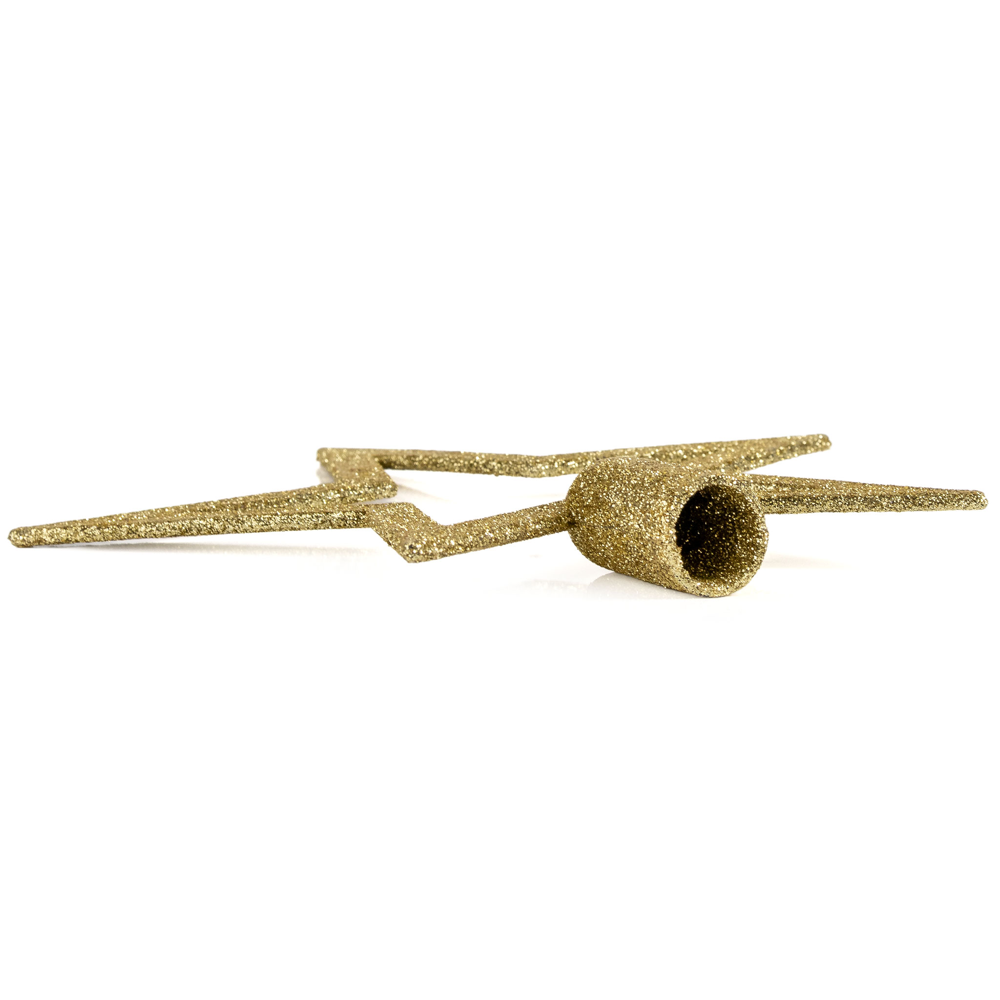 Spitze Weihnachtsbaum mit Glitzer - gold - Modell wählbar