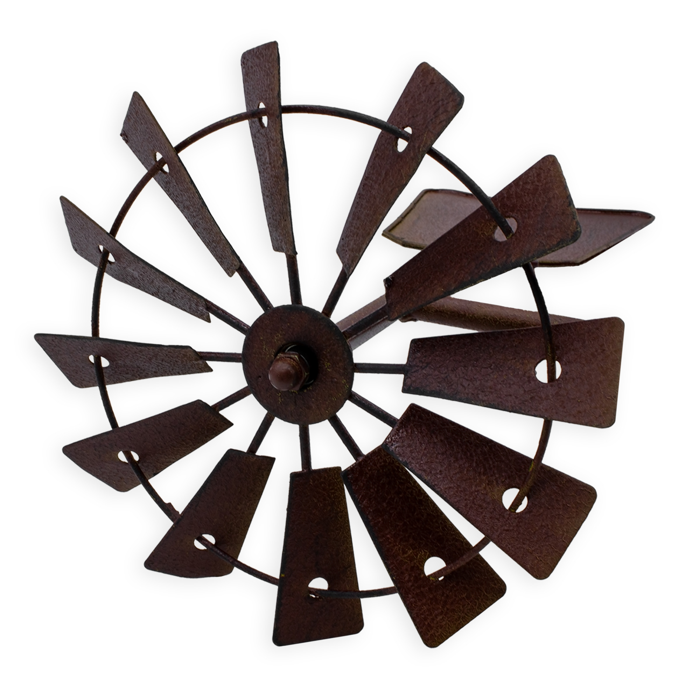 Metall Rost Windmühle mit Windfahne - 120 x 17 cm - Deko Gartenstecker Windrad