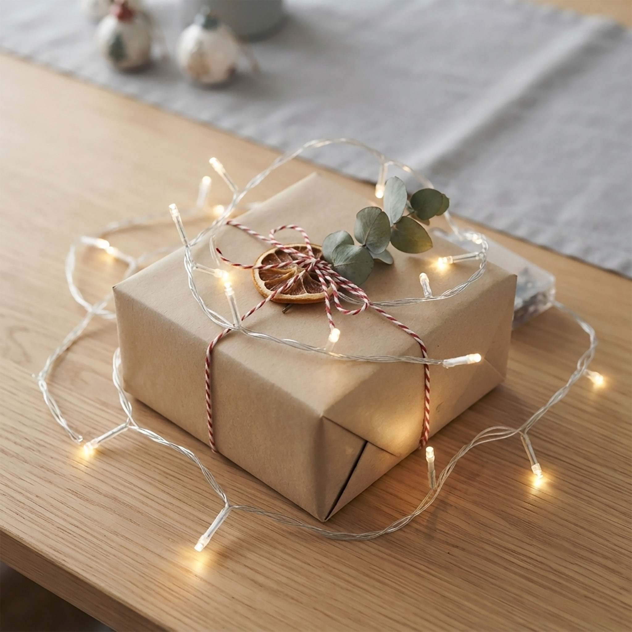 Lichterkette mit 20 LED in warm weiß - 200 cm - Weihnachts Tischlichterkette