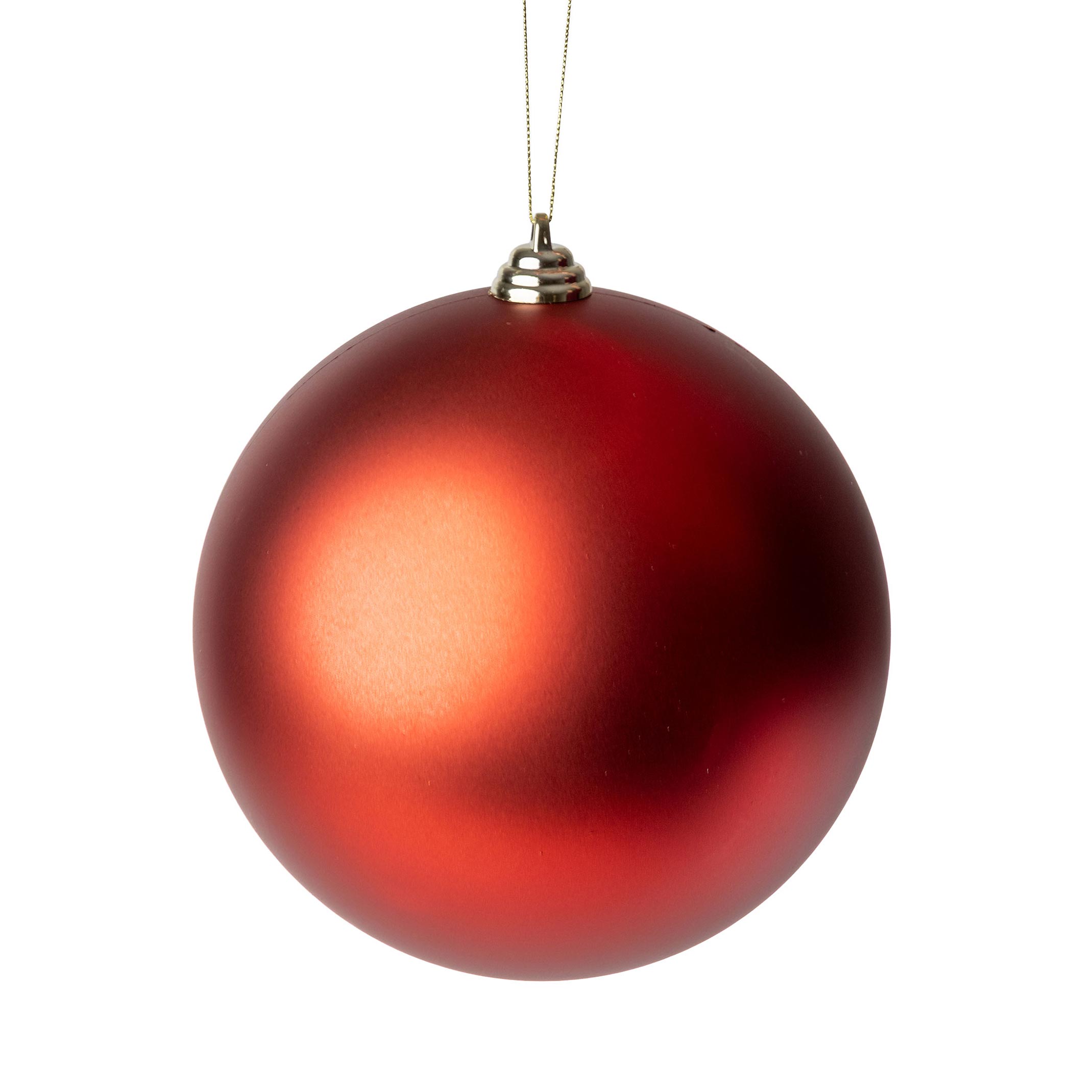 XL Kunststoff Christbaumkugeln 20 cm rot für Innen und Außen - 3er Set - Weihnachtsbaumkugeln extra groß je 1x in matt, glänzend und glitzernd