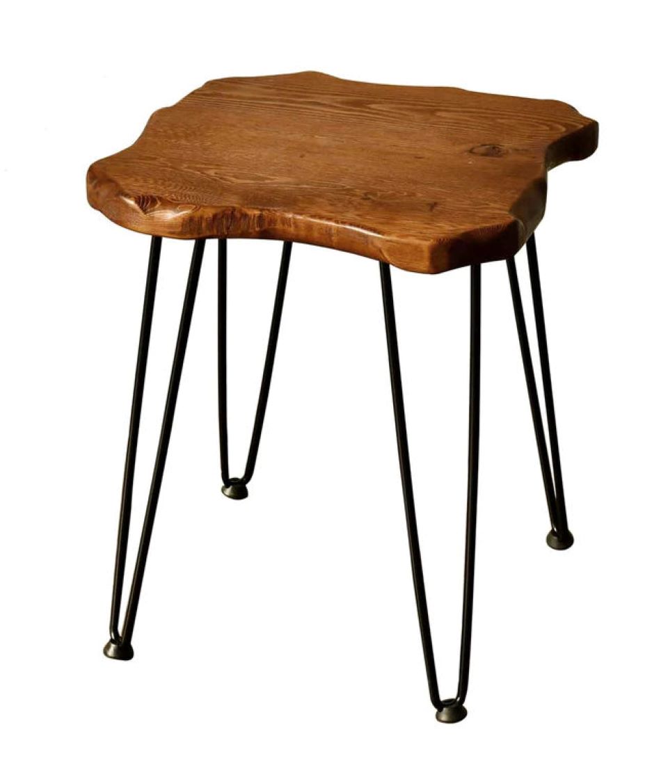 Massivholz Beistelltisch aus Kiefernholz 45 cm - rund oder eckig - Holz Couch und Blumen Tisch