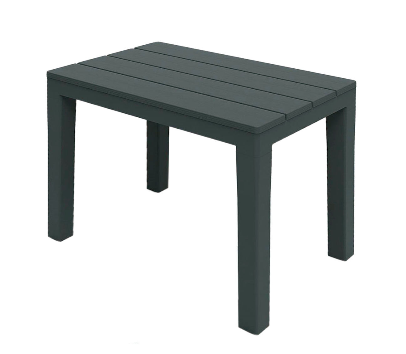 Garten Beistelltisch anthrazit - 60x39 cm - Kunststoff Gartentisch Balkontisch