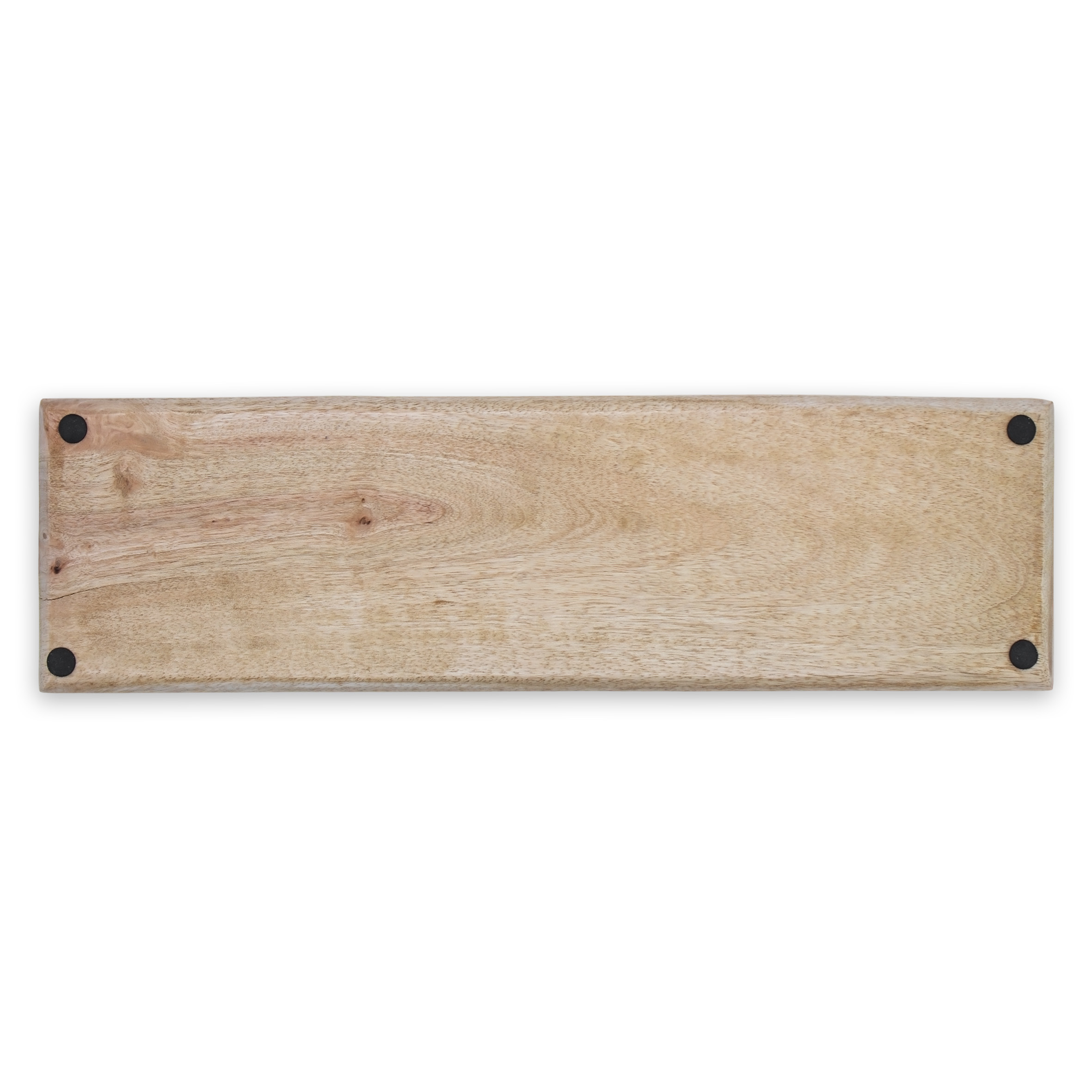 Mangoholz Dekotablett groß natur - 46 x 13 cm - XL Massivholz Kerzentablett rechteckig