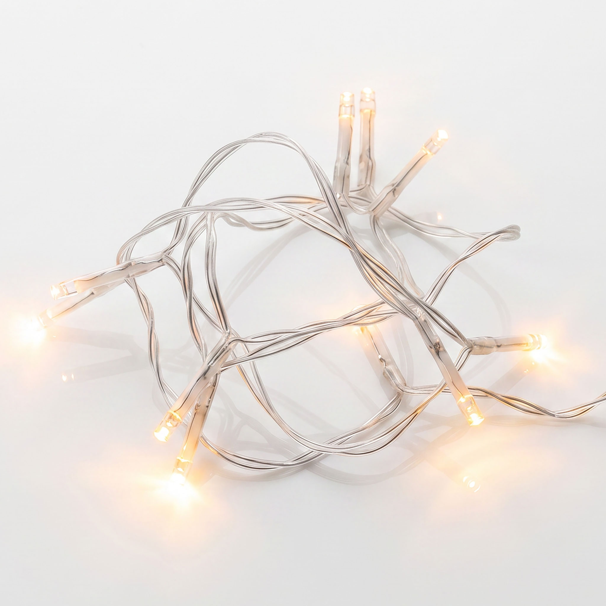 Lichterkette mit 10 LED in warm weiß - 100 cm - Weihnachts Tischlichterkette