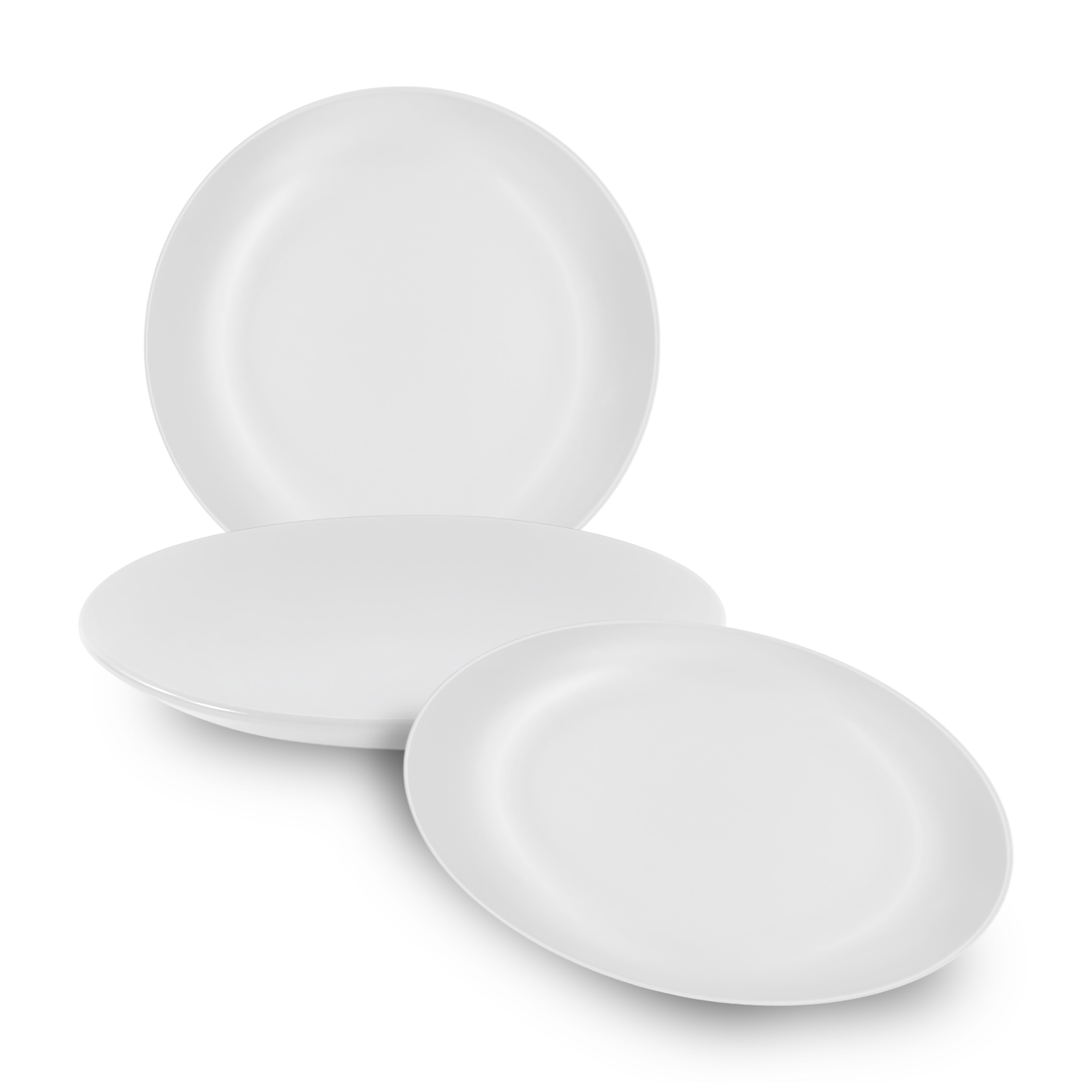 Feinkeramik Kuchenteller weiß matt - 6er Set - Keramik Dessertteller klein Ø 21 cm
