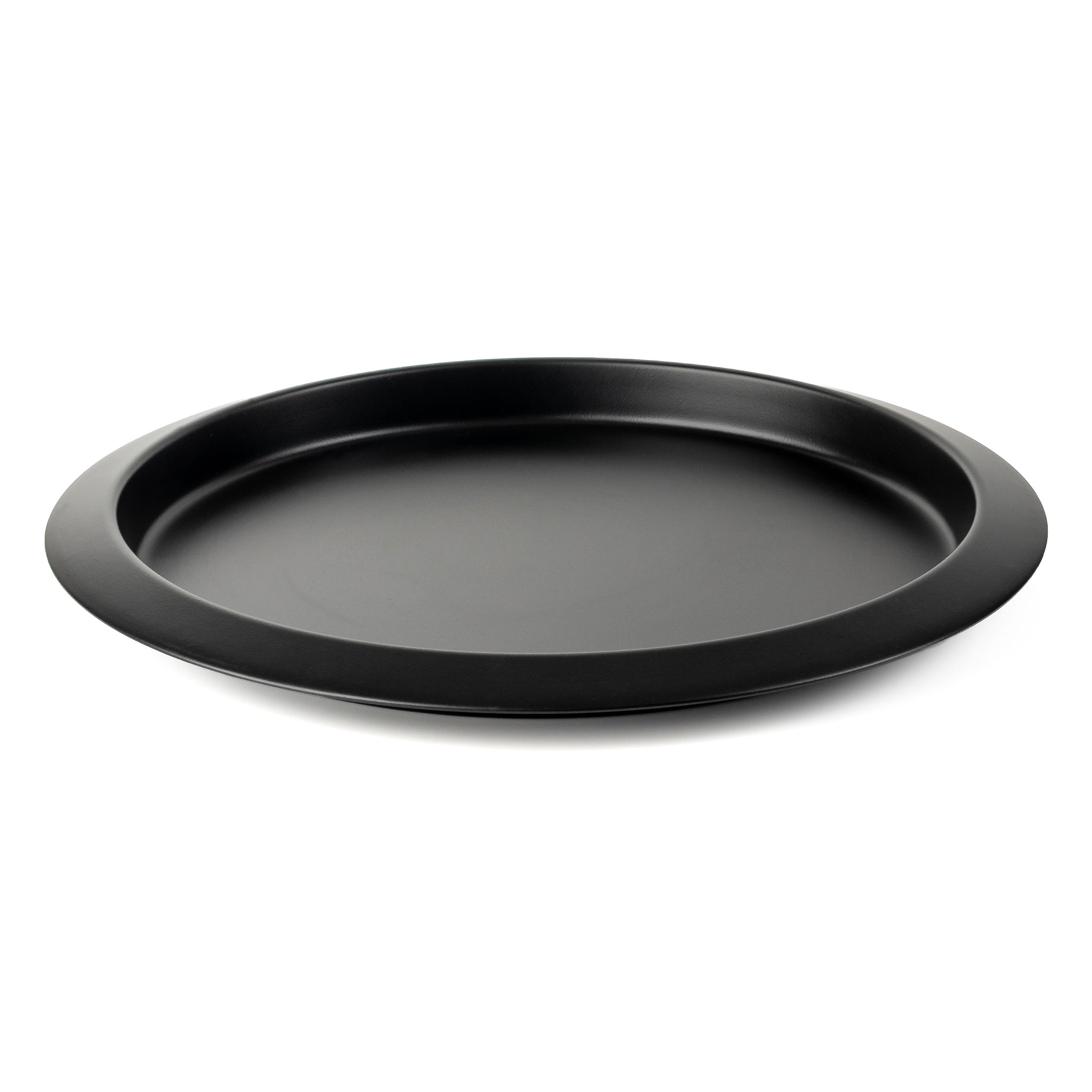 Metall Tablett schwarz - Ø 35 cm - Deko- oder Kerzenteller