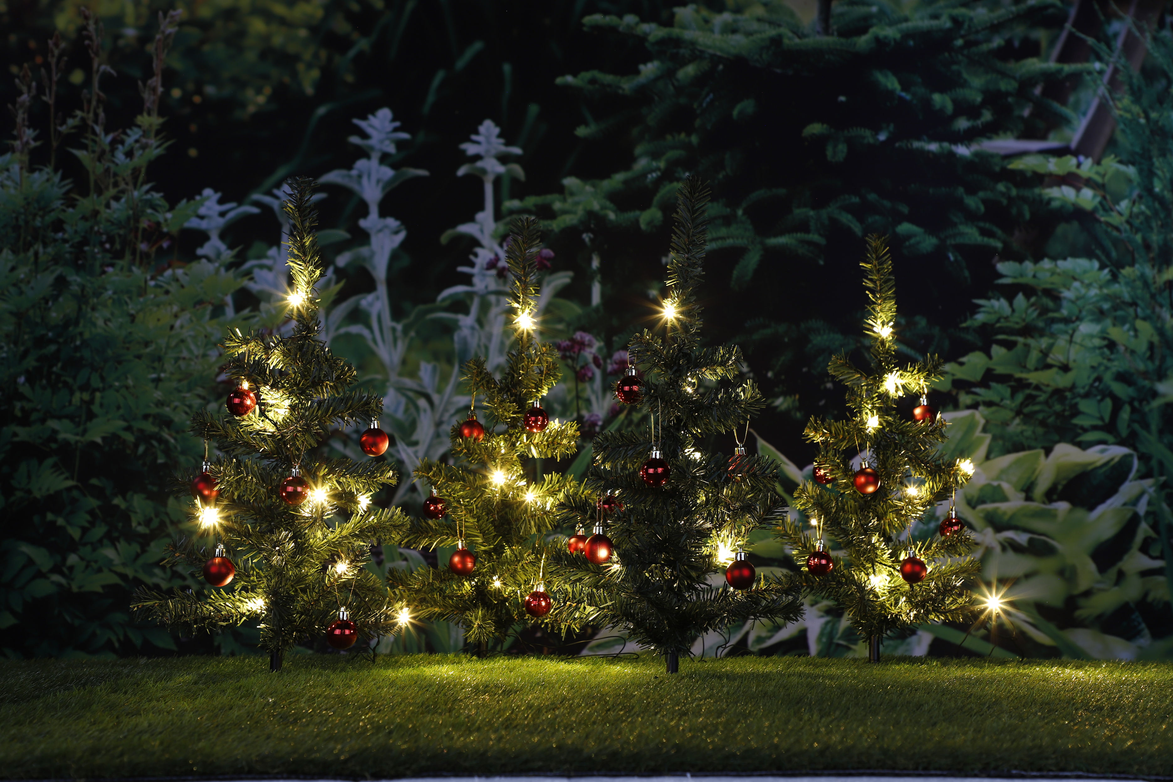 Lichterbäumchen Gartenstecker 45 cm - 4er Set / 40 LED