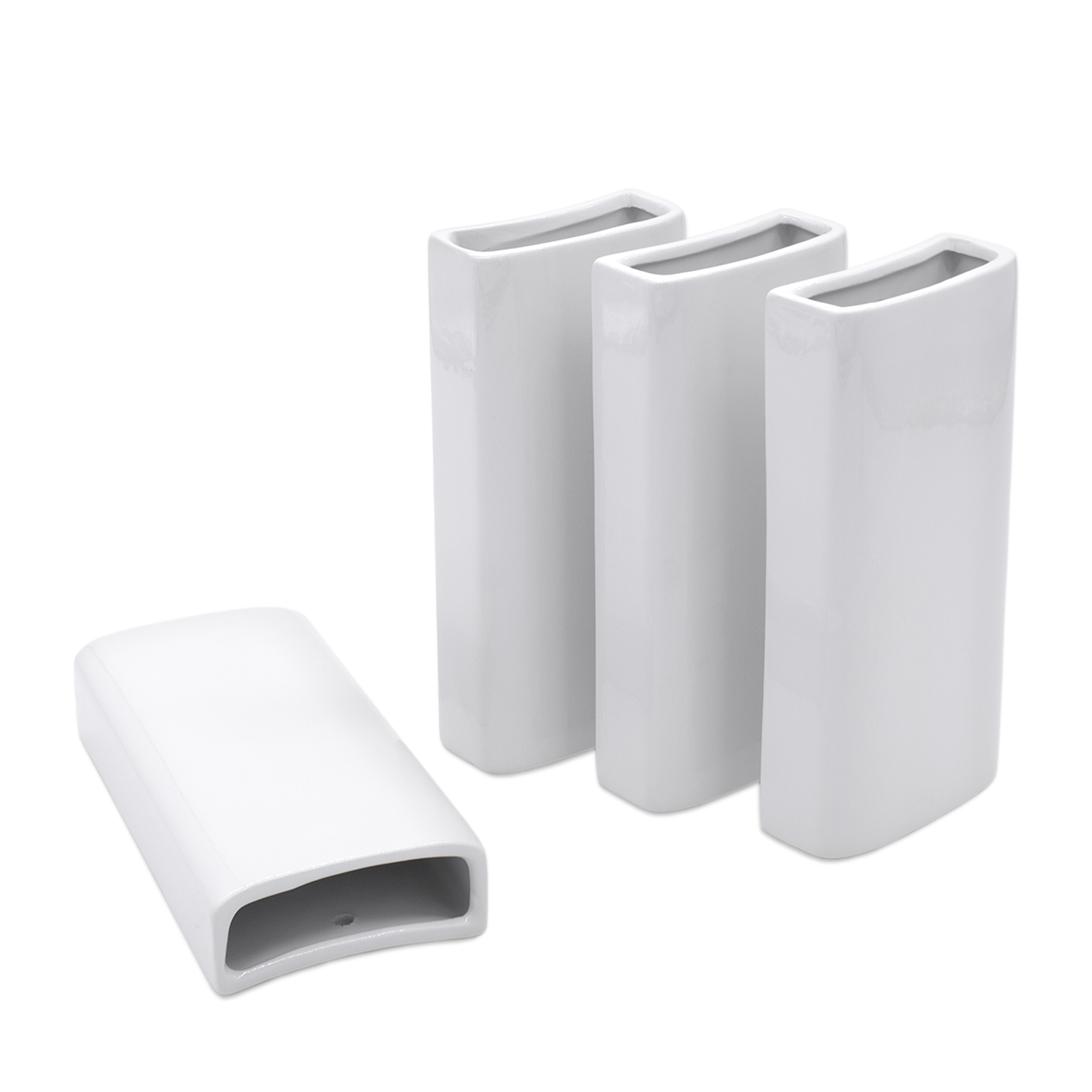 Keramik Luftbefeuchter eckig für Heizkörper 4er Set - 20 x 9 cm - Wasserverdunster zum Einhängen an Heizkörpern