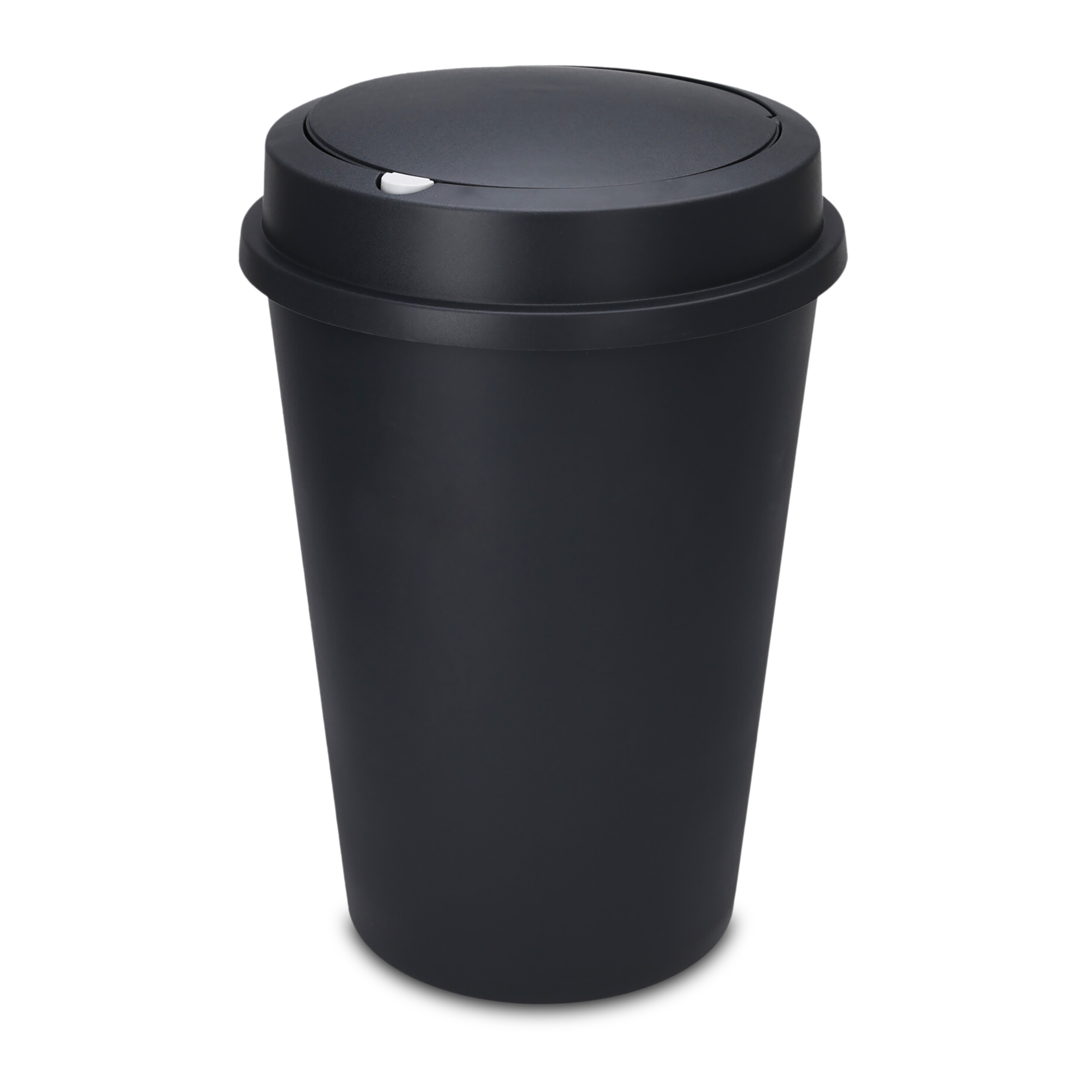 XL Kunststoff Abfalleimer anthrazit mit Push Deckel - 50 L