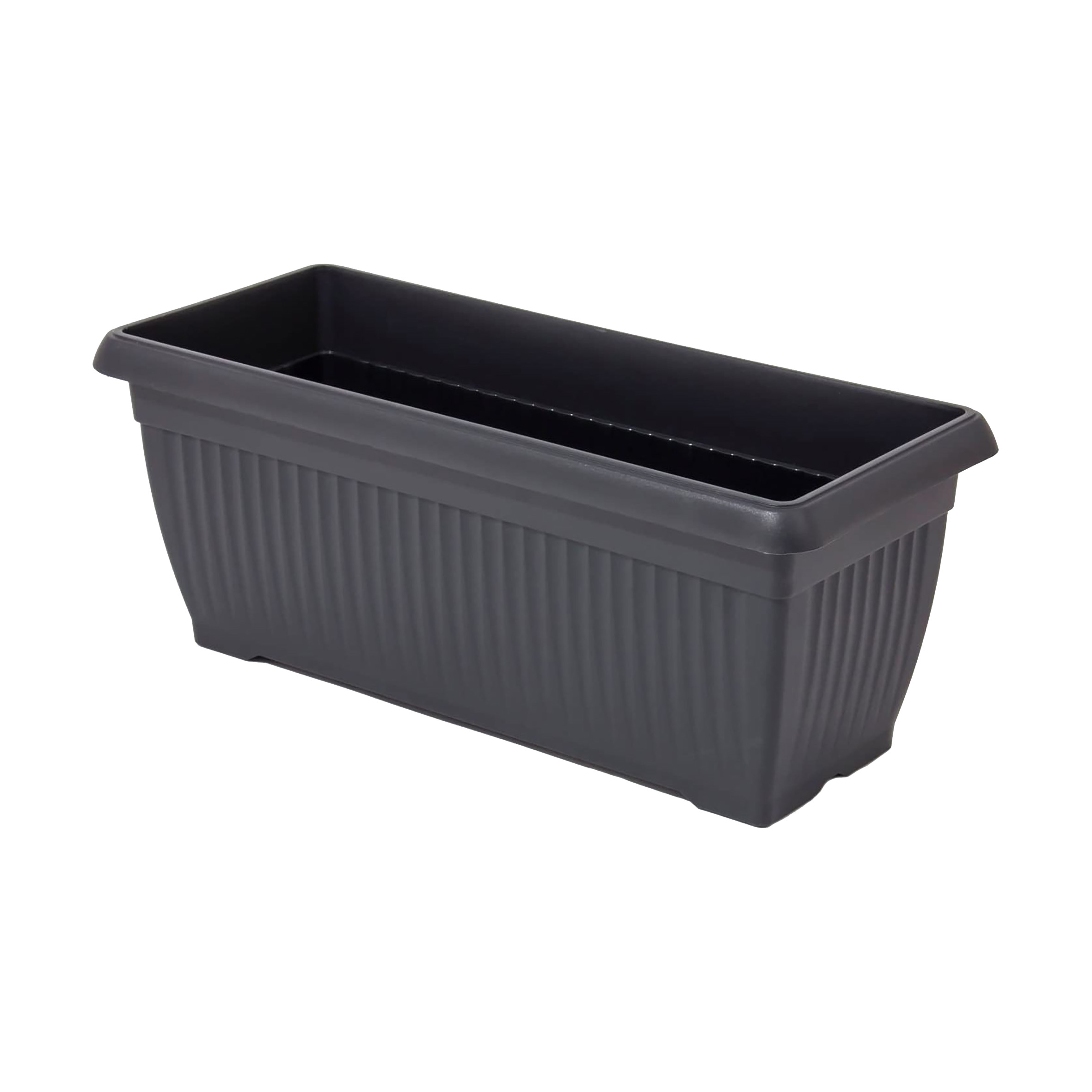 Kunststoff Pflanzkasten rechteckig anthrazit - 60 x 25 cm