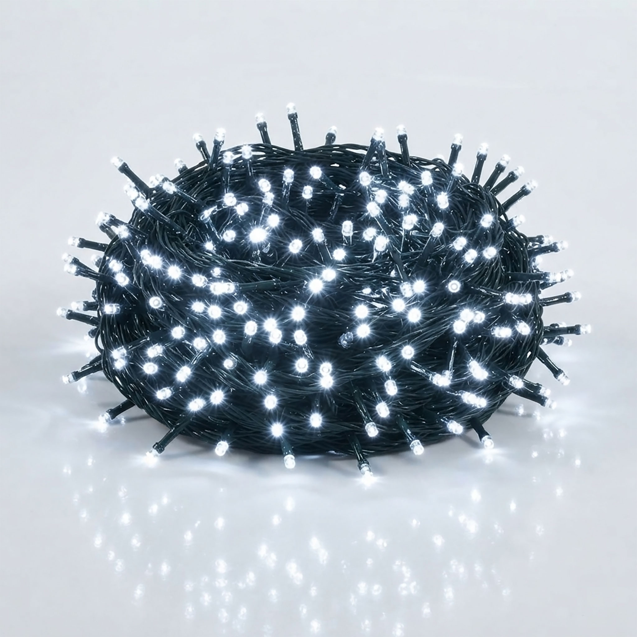 Weihnachts Lichterkette 180 LED - (kalt) weiß mit Timer