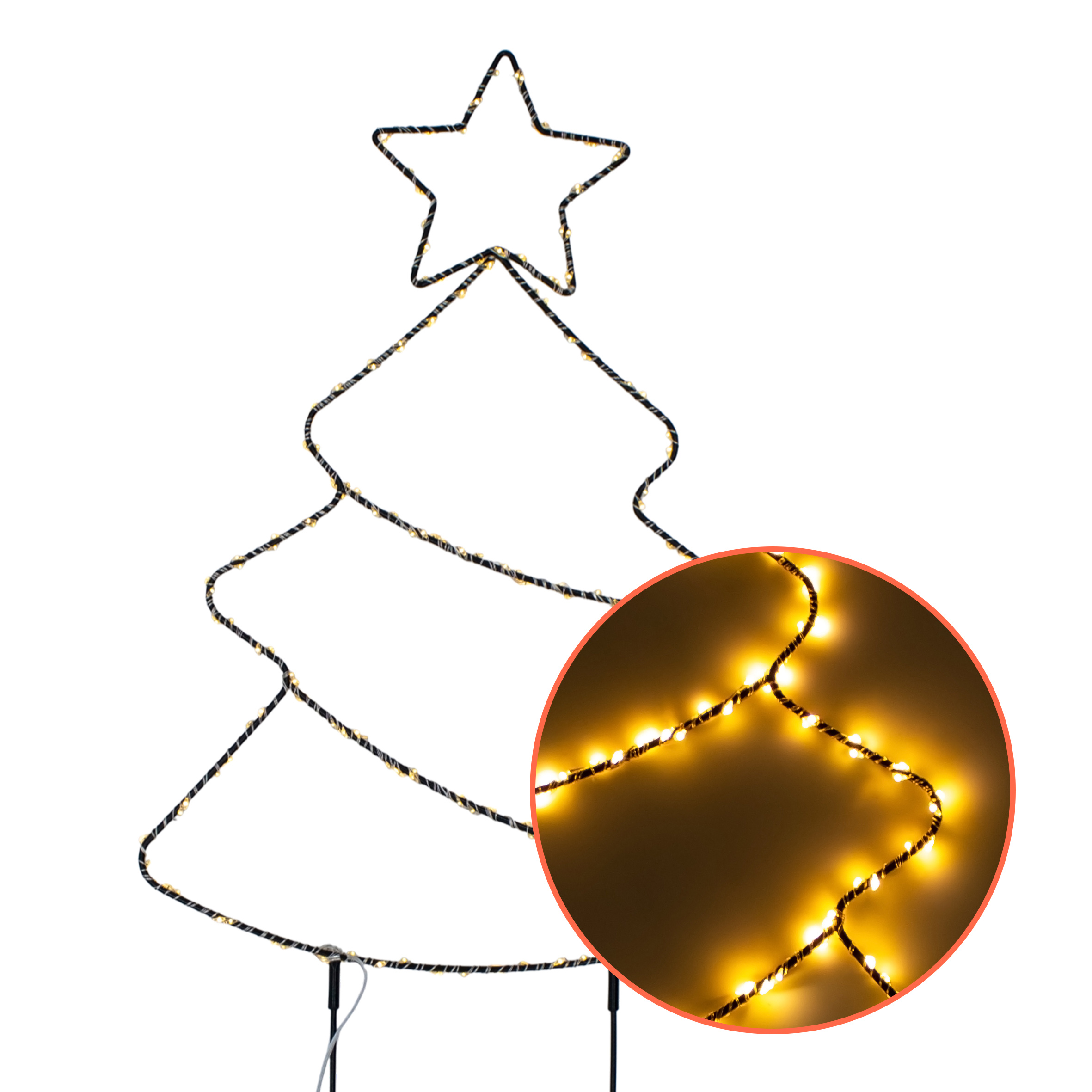 LED Gartenstecker Weihnachtsbaum mit Timer 96 cm  - 180 LEDs