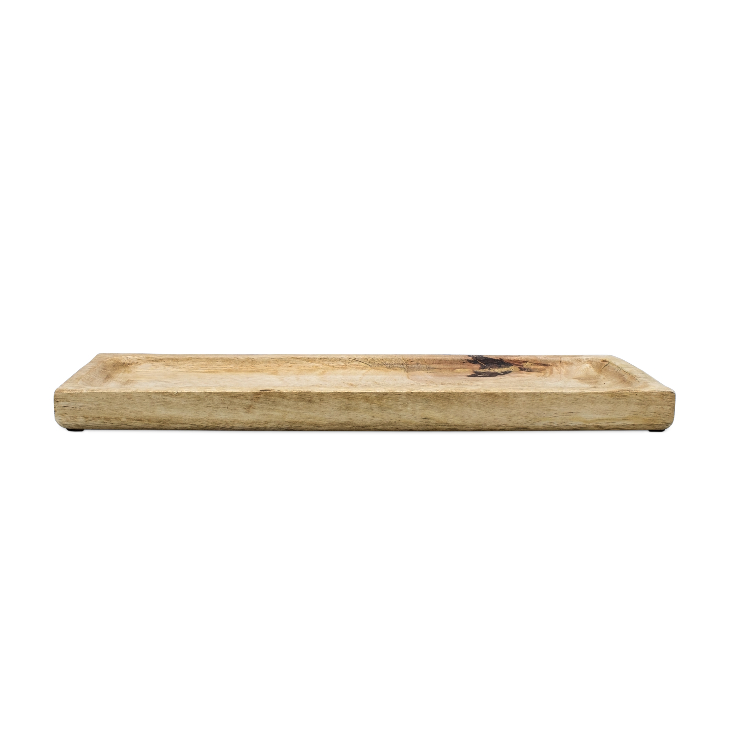 Mango Holztablett natur - 35 x 13 cm - Advents Kerzen Tablett