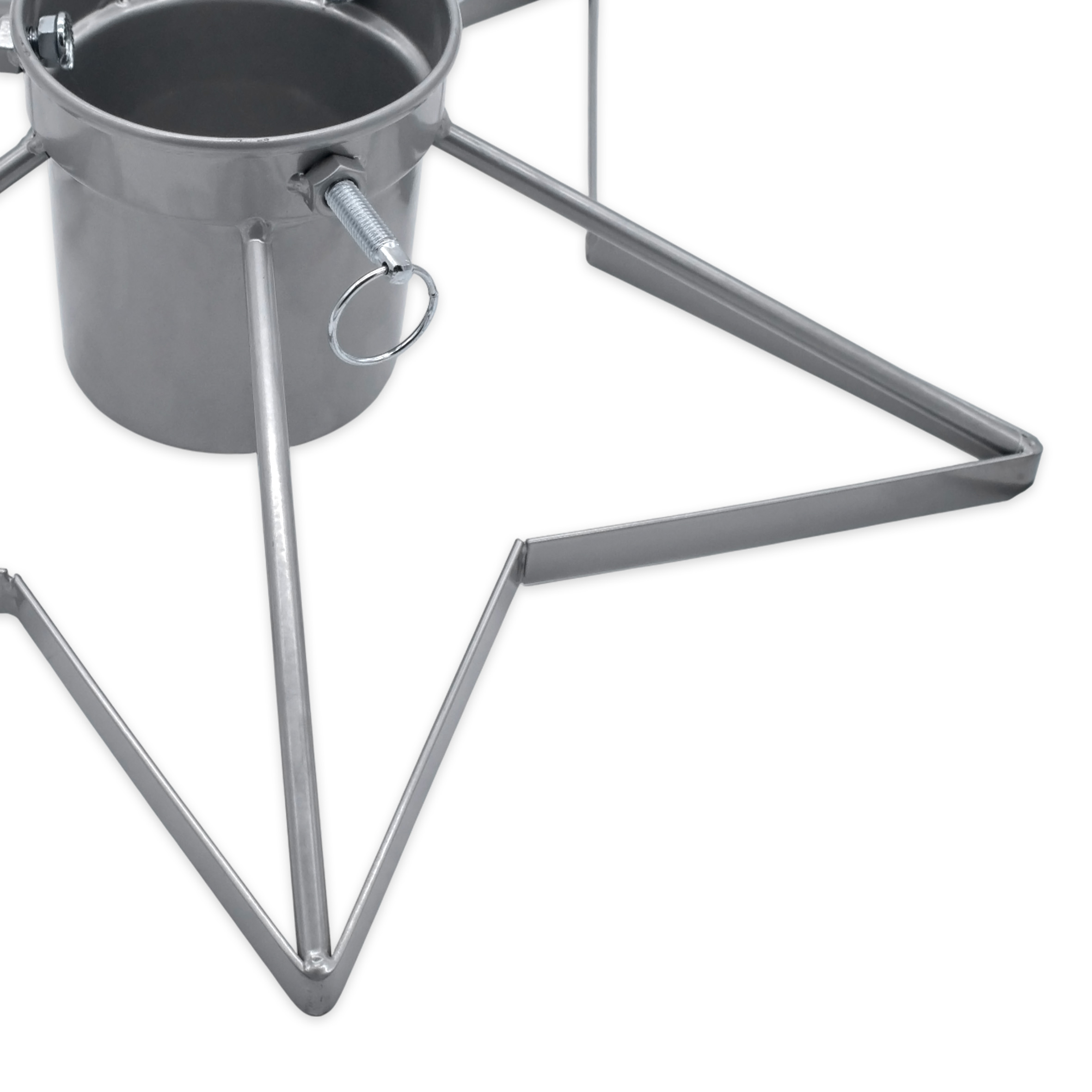 Metall Weihnachtsbaum Ständer in Stern Form - 49cm - Silber