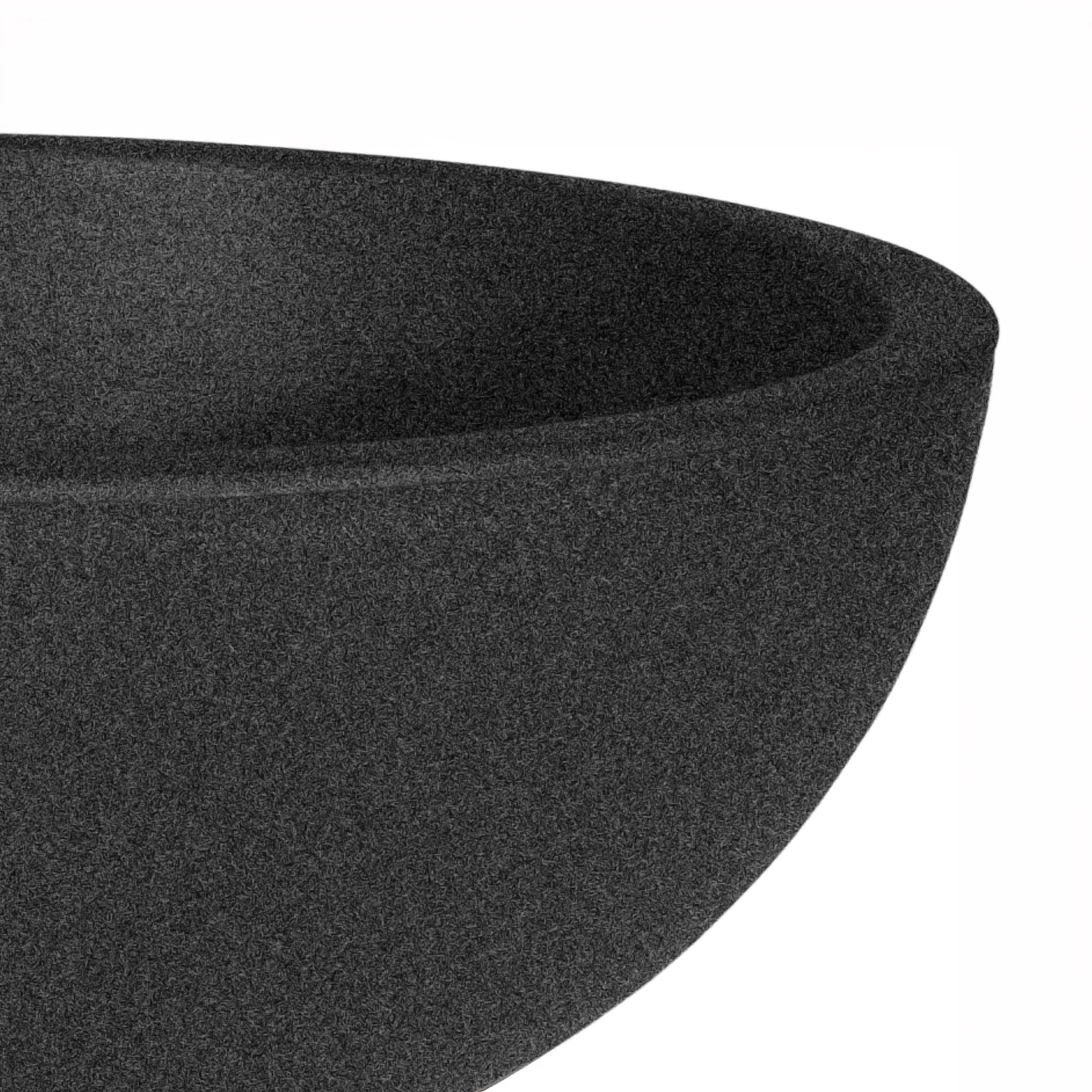 Pflanzschale rund anthrazit - Ø 52 cm - Kunststoff Blumenkübel für Außen