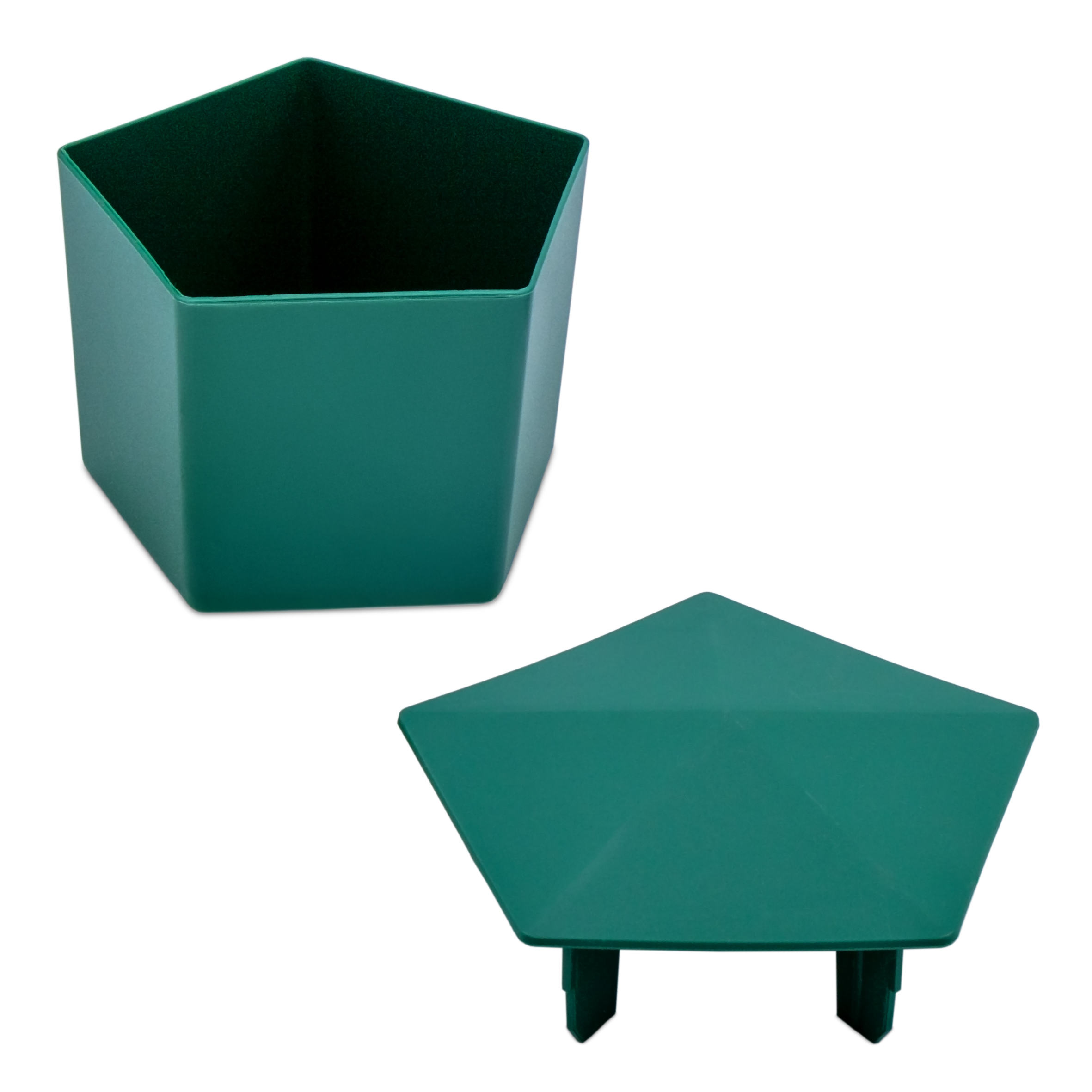 Kunststoff Schneckenfalle eckig 4er Set grün - 12 x 12 cm - Schneckenschutz für Gemüsebeete