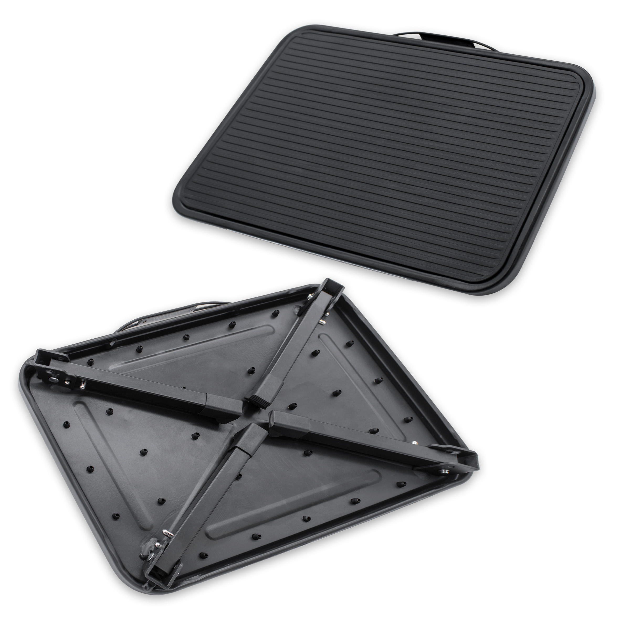 Klapptritt mit Tragegriff und Antirutsch - bis 150 kg - Trittstufe Stahl Camping Stufe Aufstiegshocker