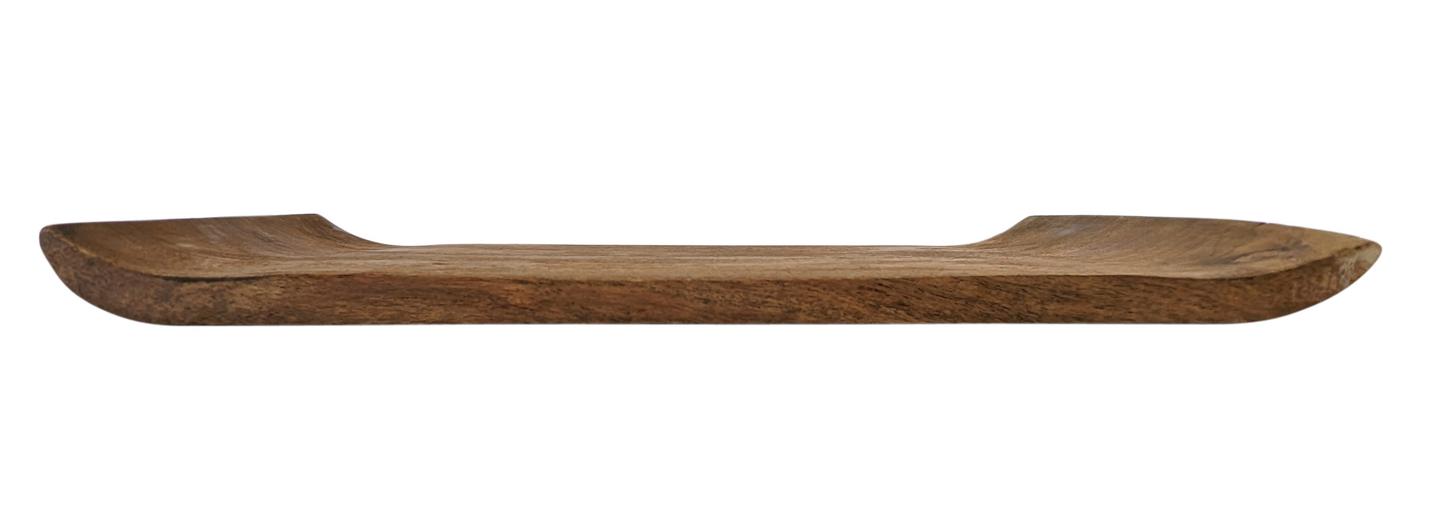 Akazien Servierbrett mit geschwungenen Rändern - 31 x 20 cm - Holz Deko Kerzentablett