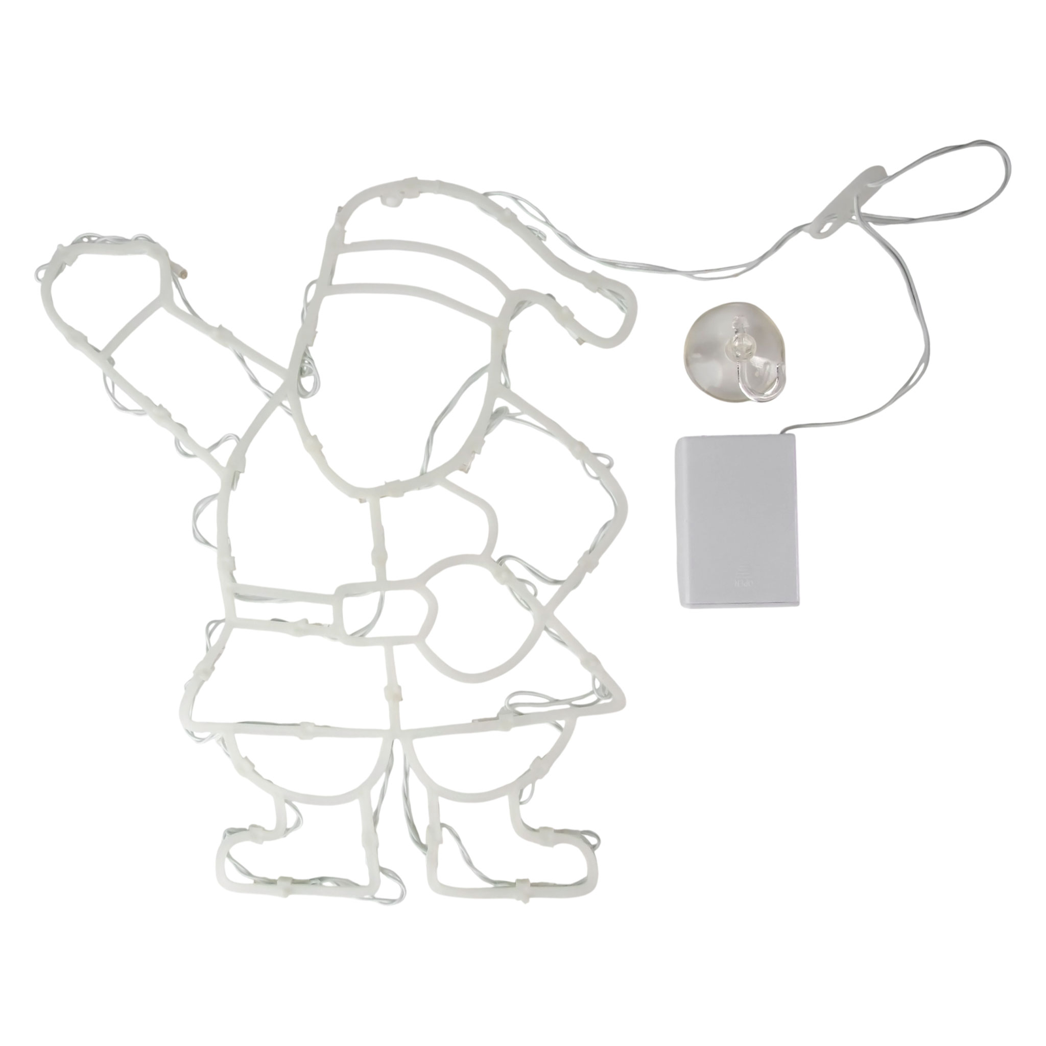 LED Fenster Silhouette mit Dual Timer - 4 Motive in 2 Größen - Deko Weihnachts Beleuchtung Batterie betrieben